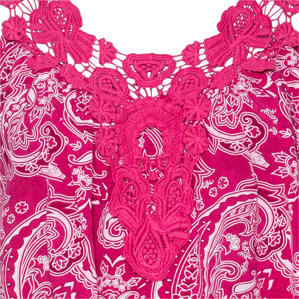 *ONLINE EXKLUSIV* Top mit Häkelspitze, pink glow