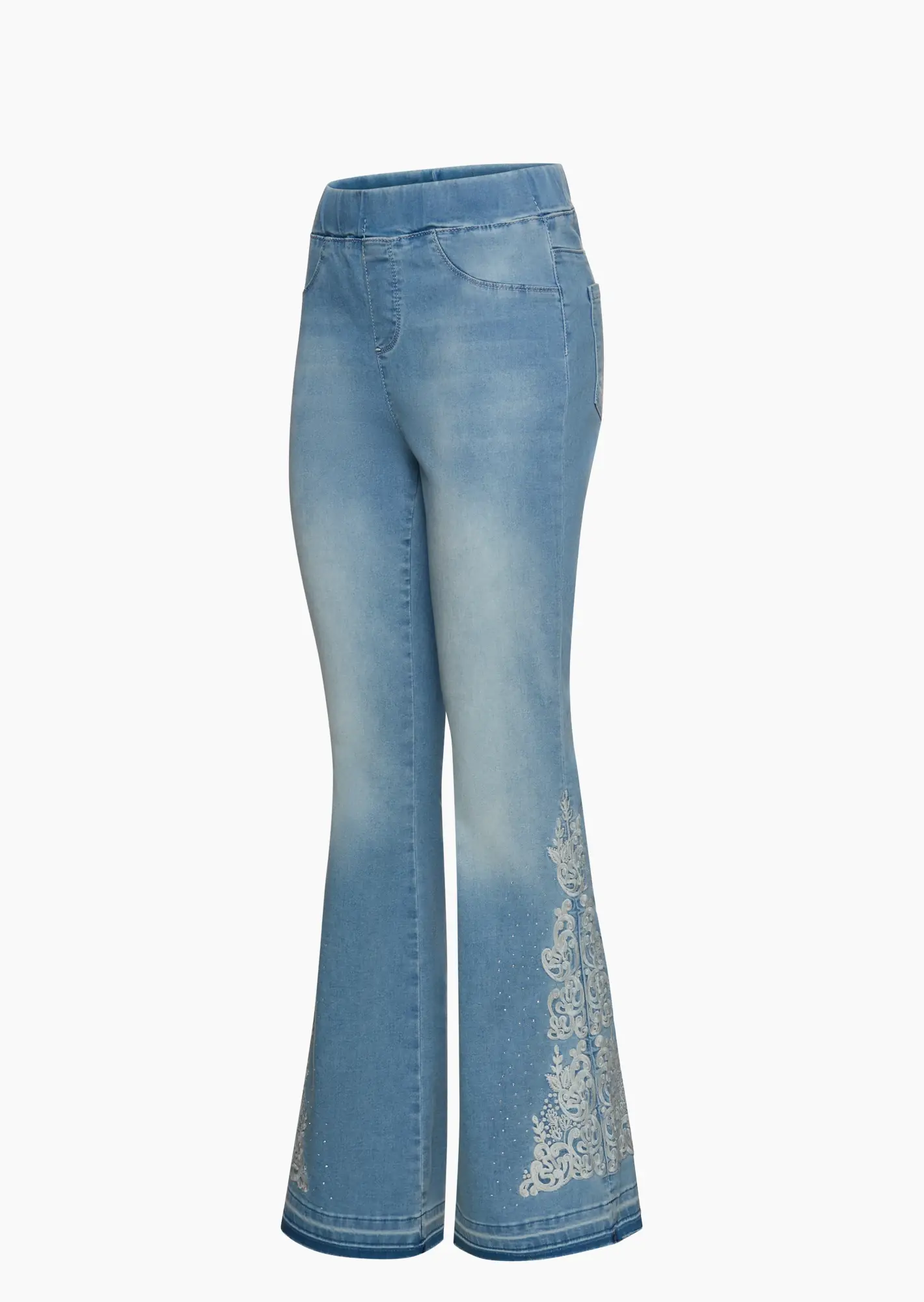 Jeggings im Bootcut-Style, light blue denim