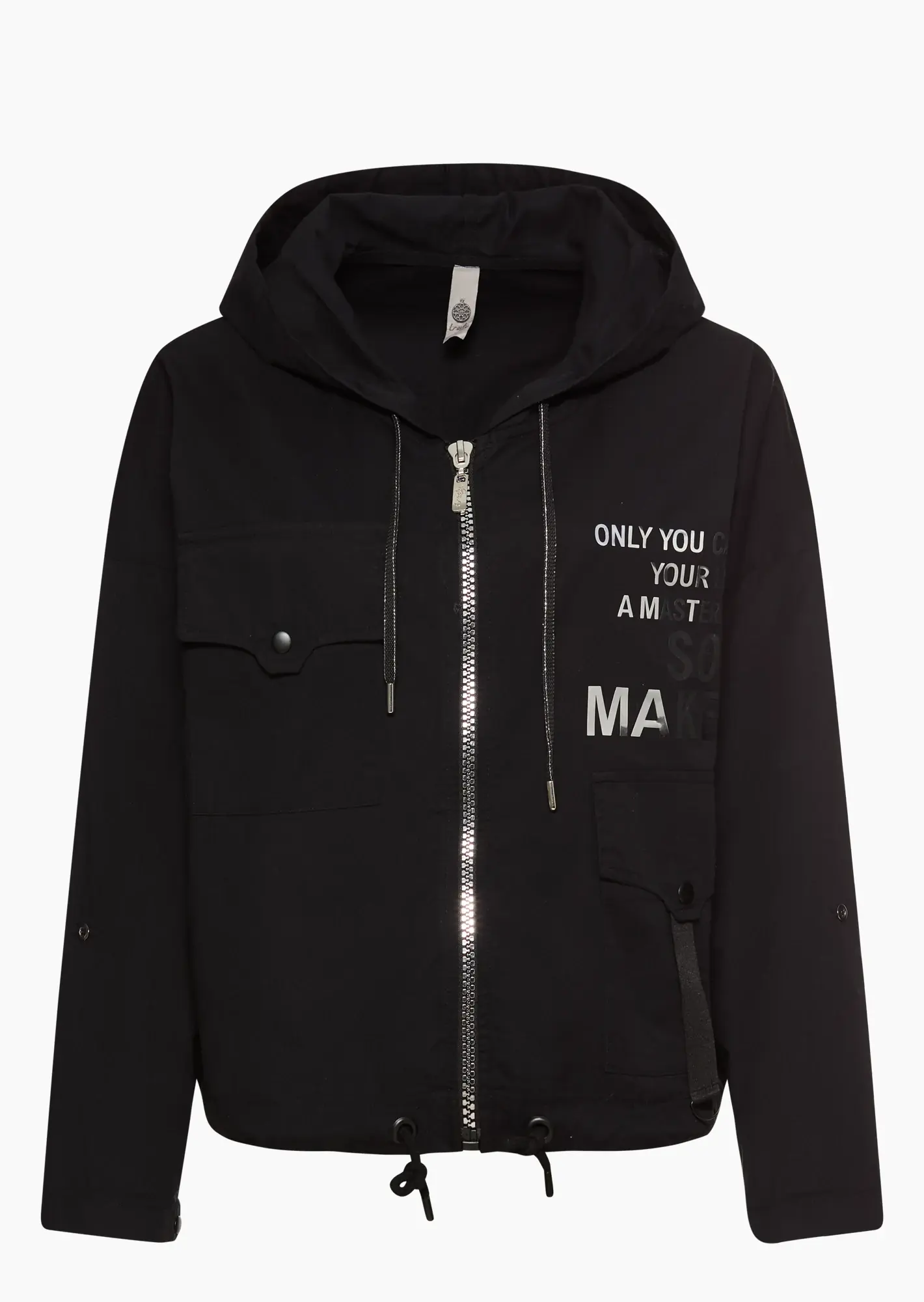 Leichte Jacke mit Statement, schwarz
