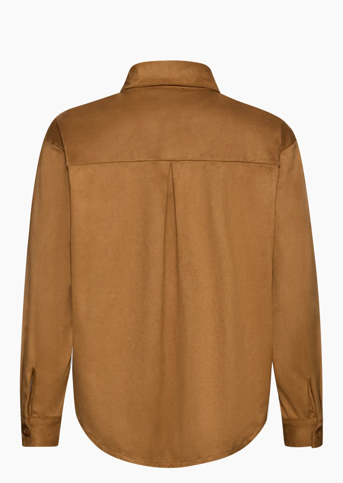 Bluse in Suede-Optik, cappuccino