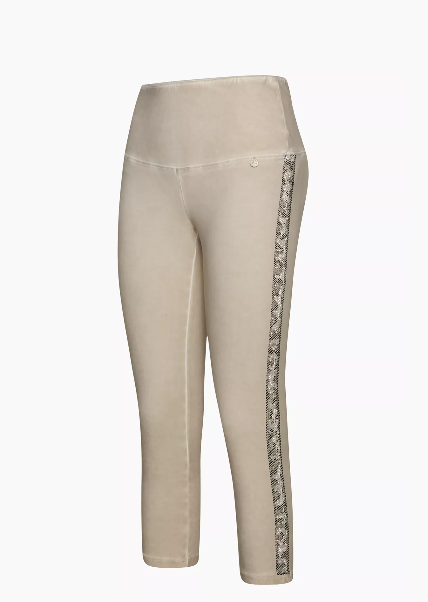 Leggings mit Galonstreifen, sand