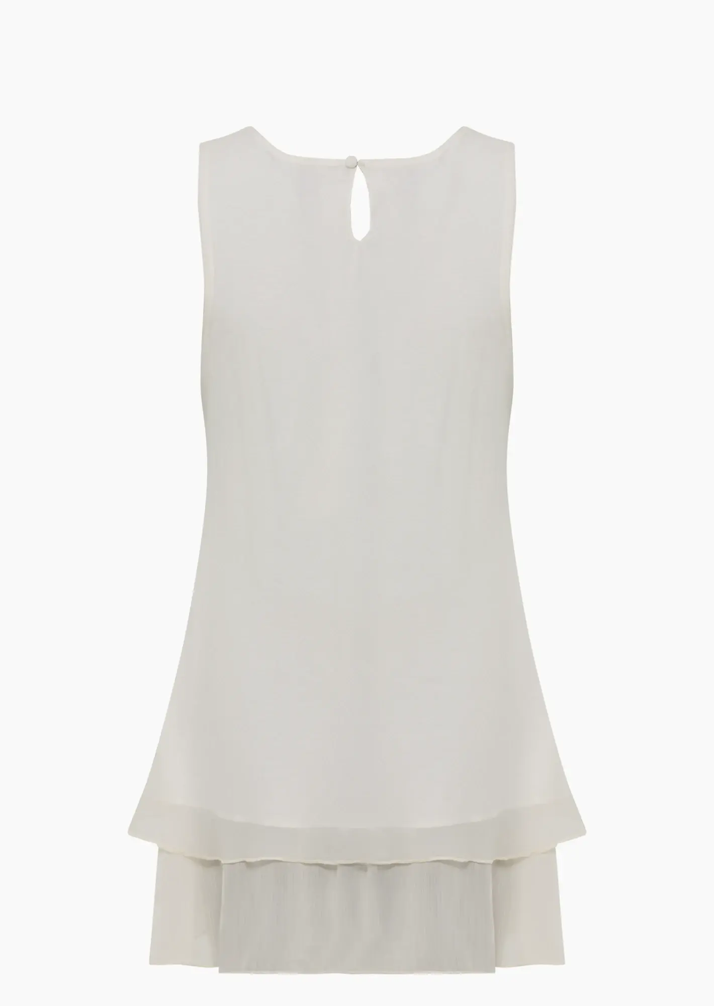 Chiffon-Top im Layering, crema