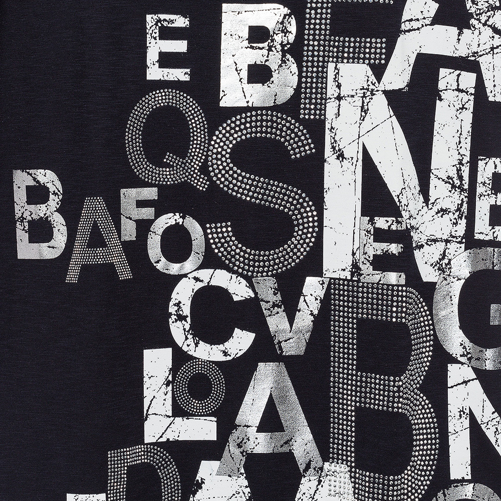 Shirt 'Buchstaben', navy