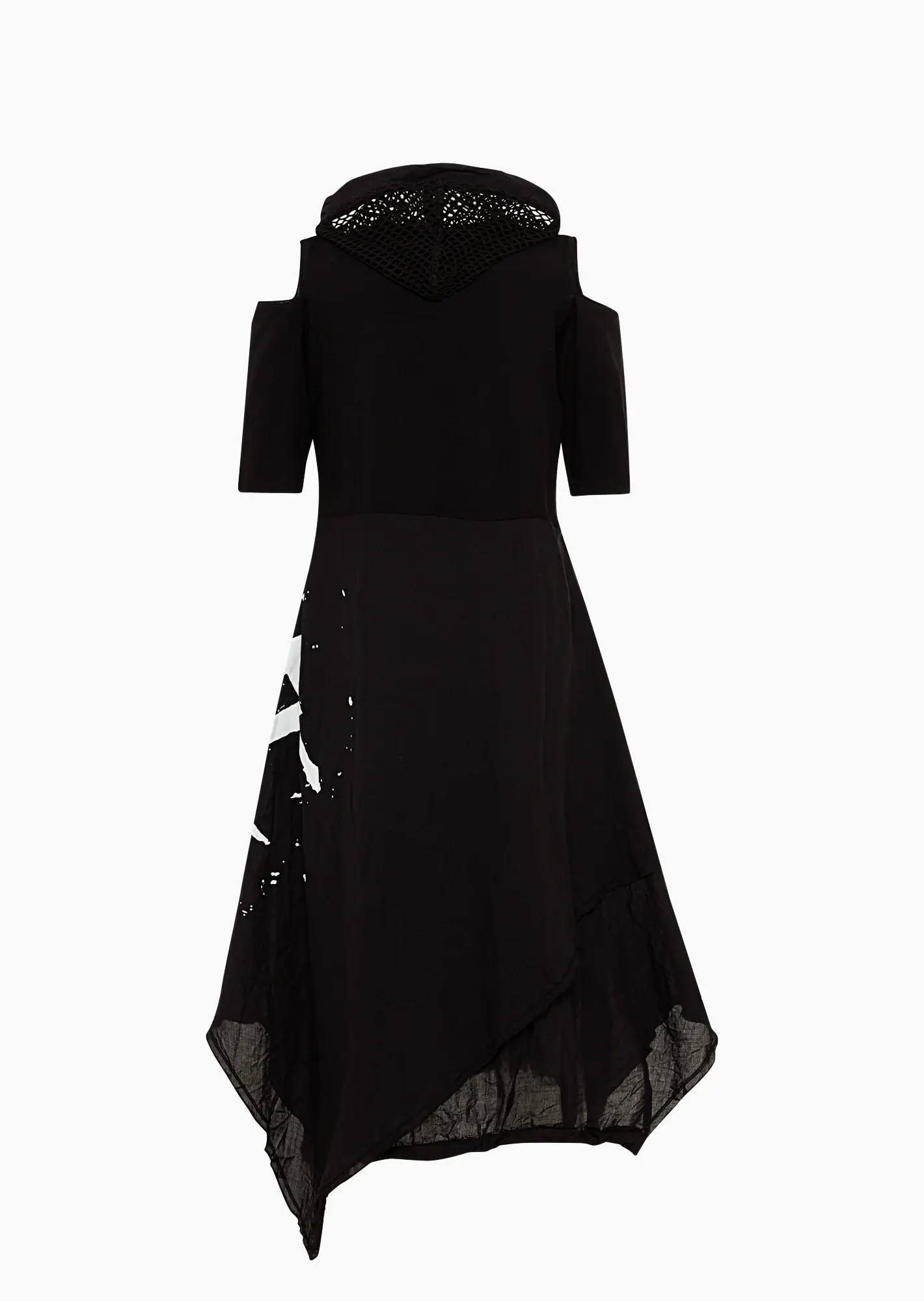 Maxi-Kleid mit Cut-Outs, schwarz
