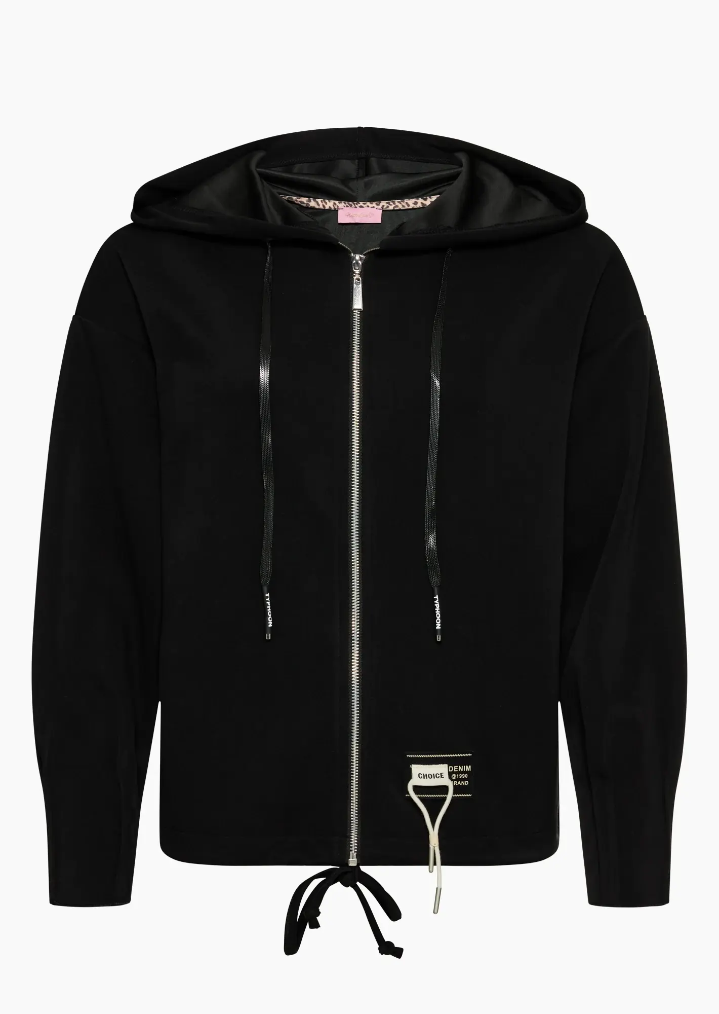 stylische Sweatjacke, schwarz