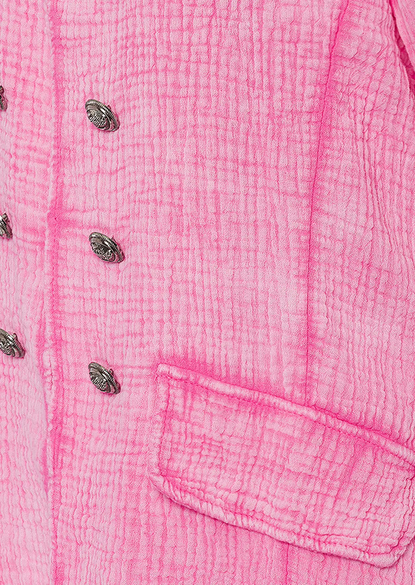 Musselin-Blazer, pink fluro