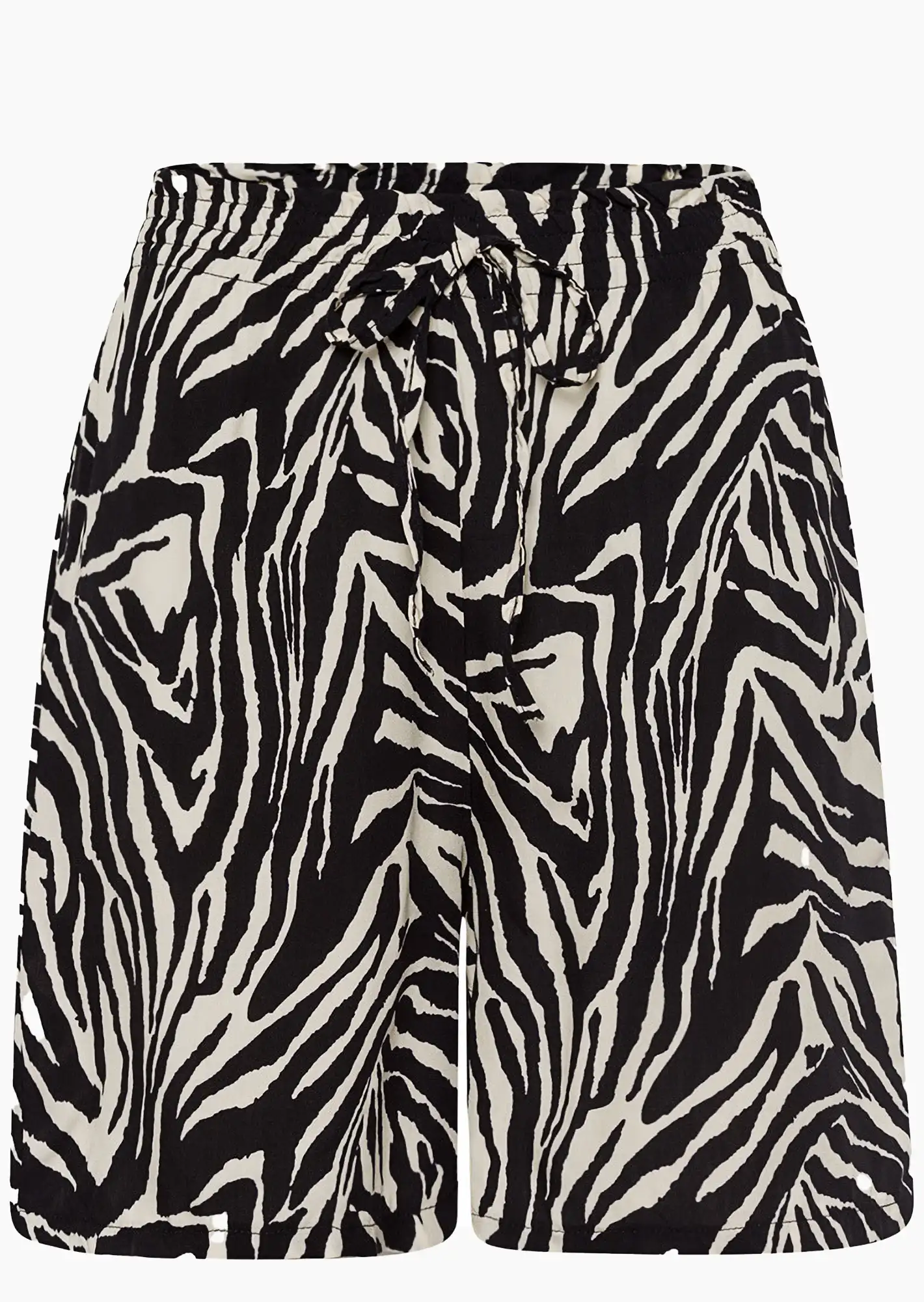 Shorts im Animalprint, schwarz-beige