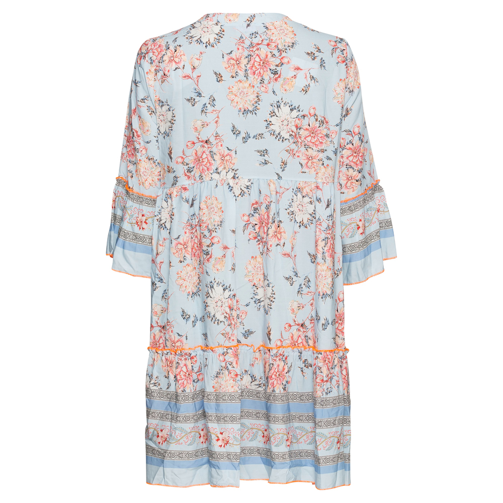Kleid im Floral-Print, eiskristall