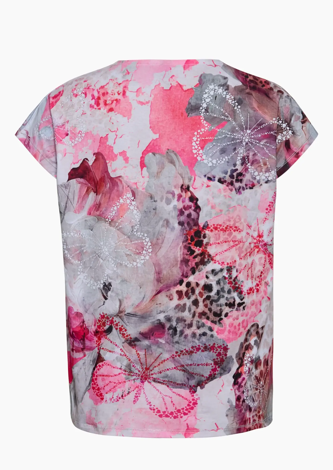 Shirt mit Lettering aus Ziersteinen,