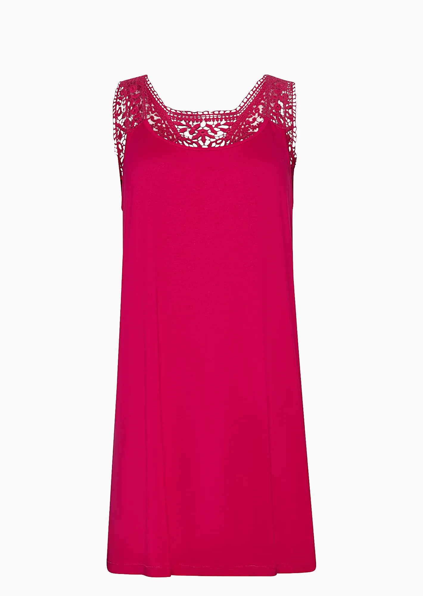 Top mit Spitze, very berry