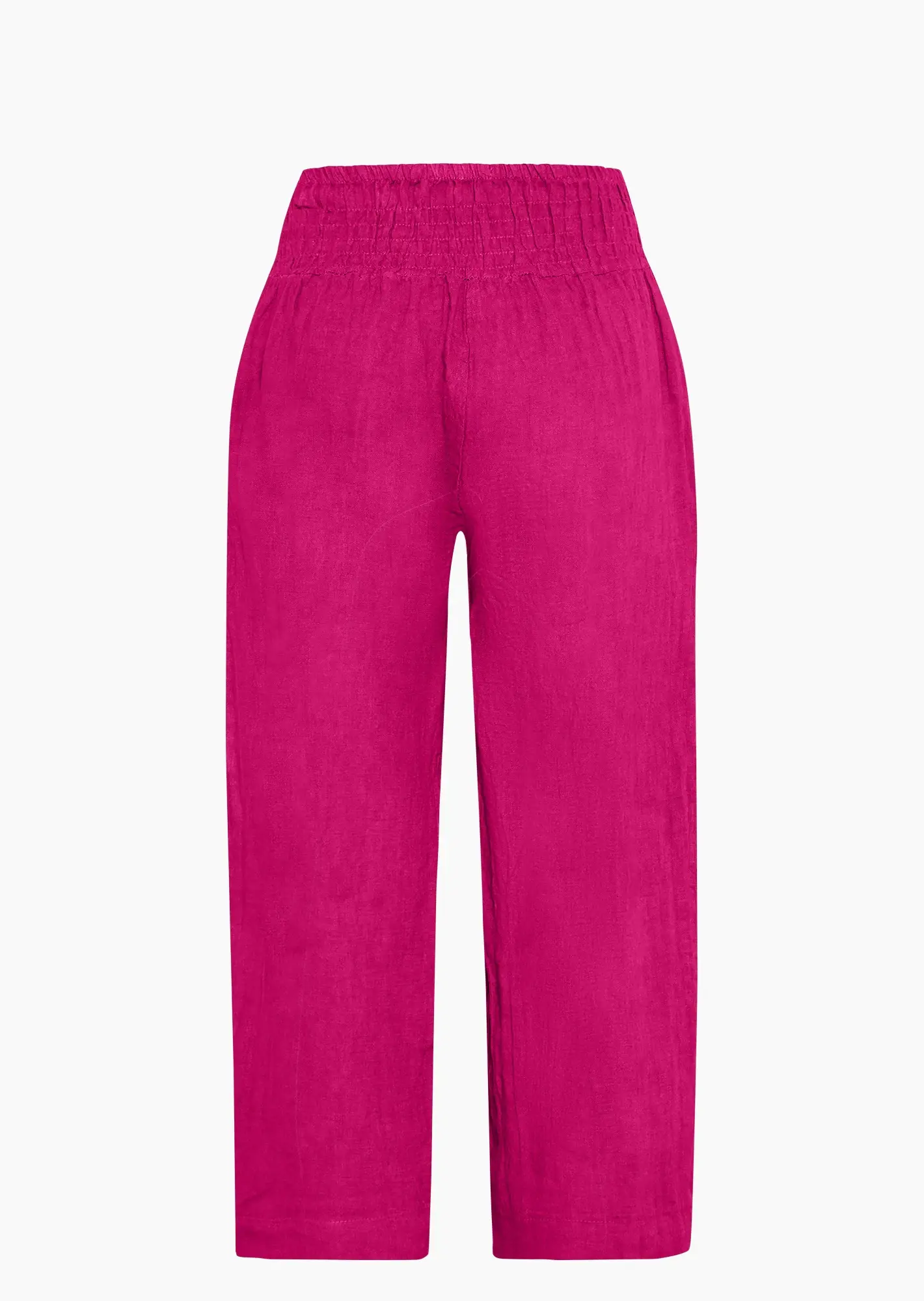 Wide Leg Leinen-Hose, pink