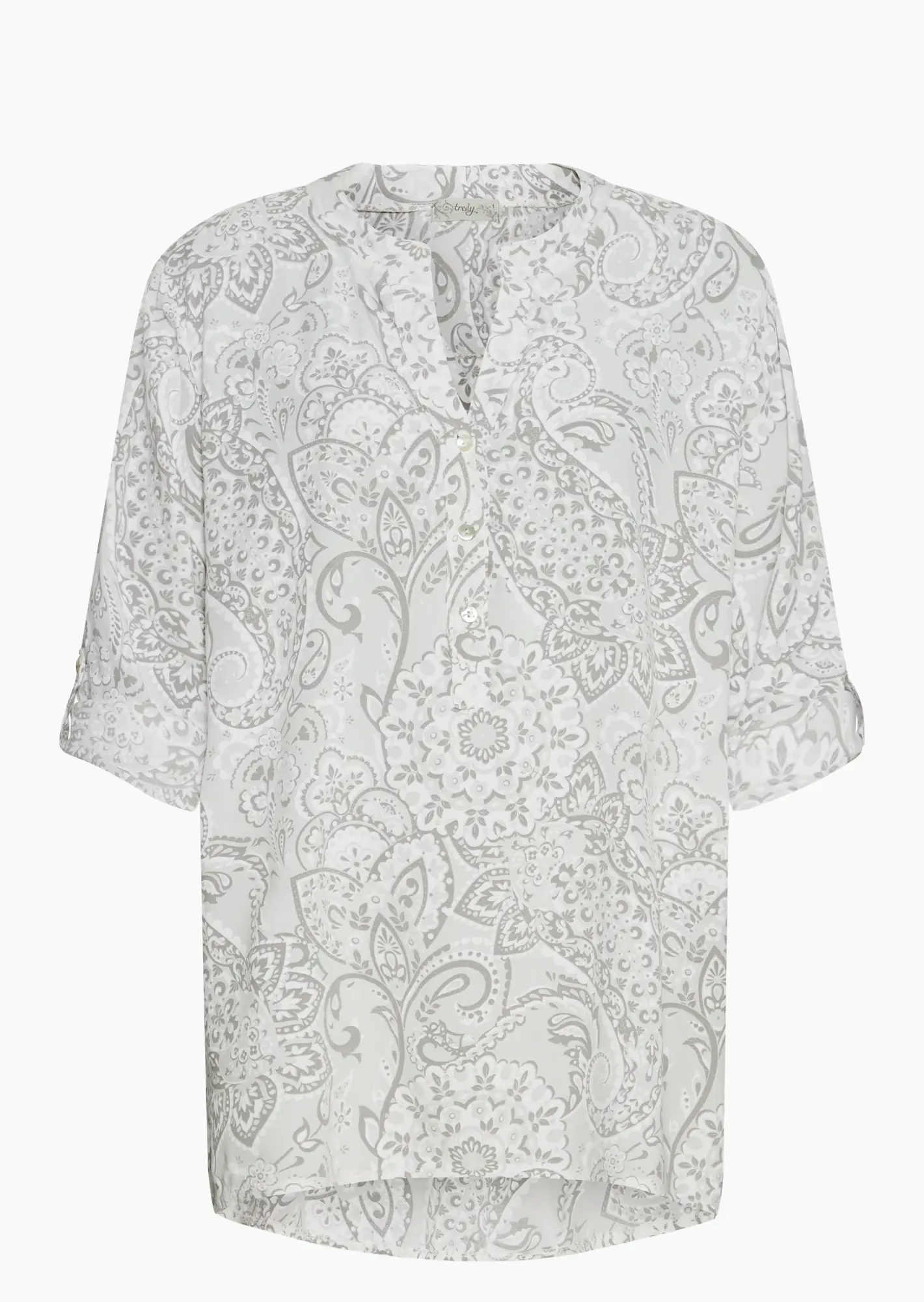 Bluse im Alloverprint, offwhite