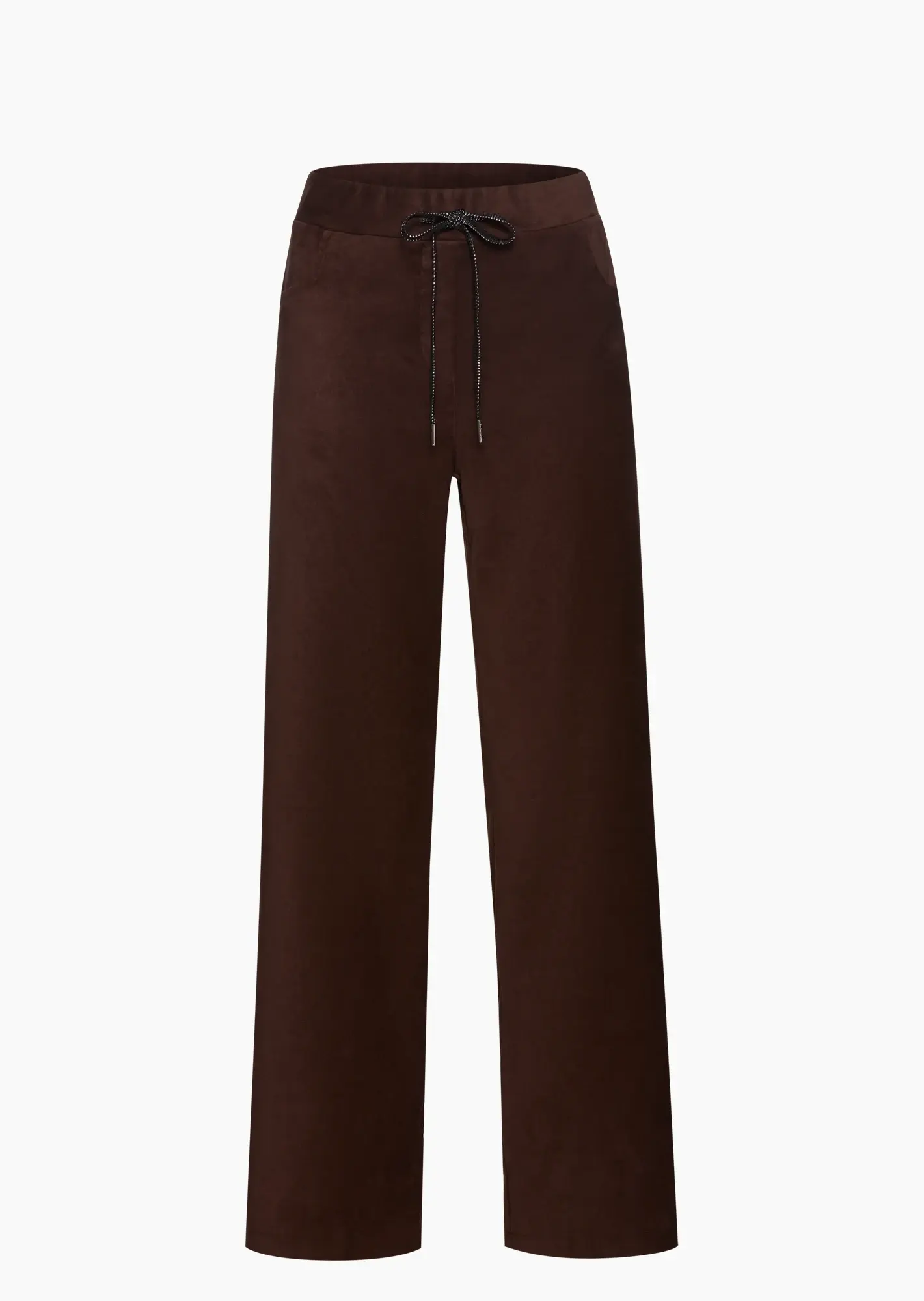 Wide Leg in Suede-Optik, mocca