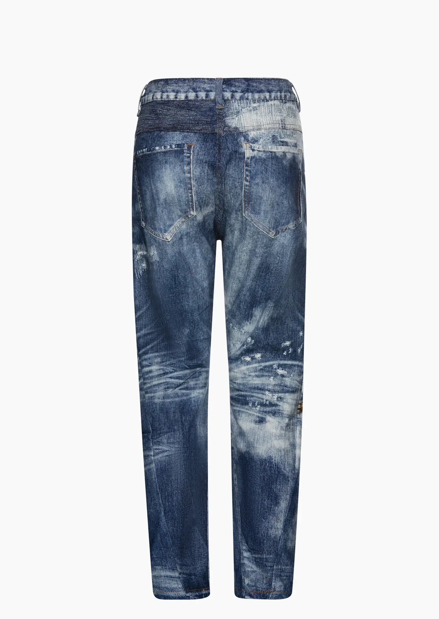 Jeans mit Alloverprint, blue denim