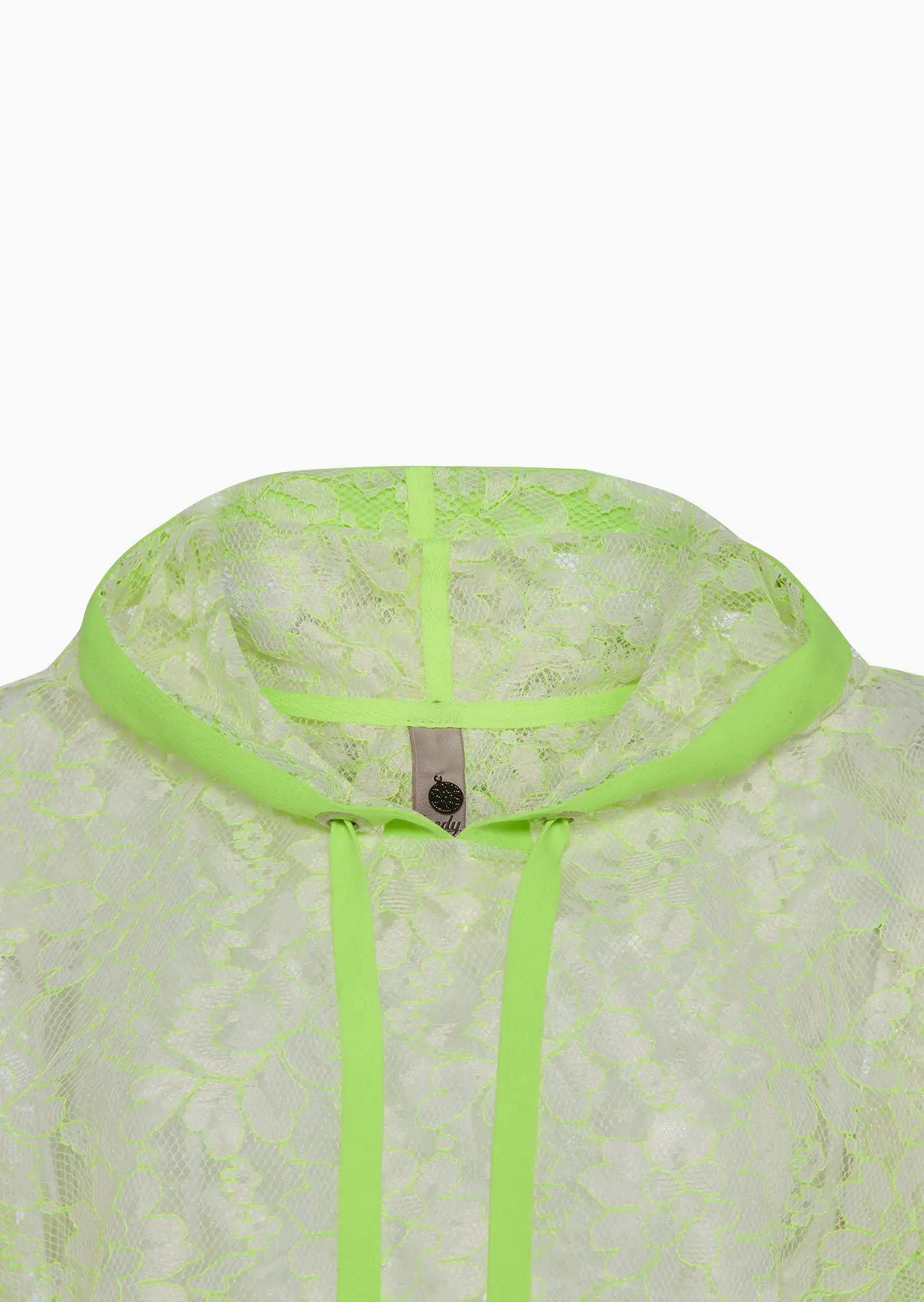 transparentes Shirt mit Highlights, neongrün