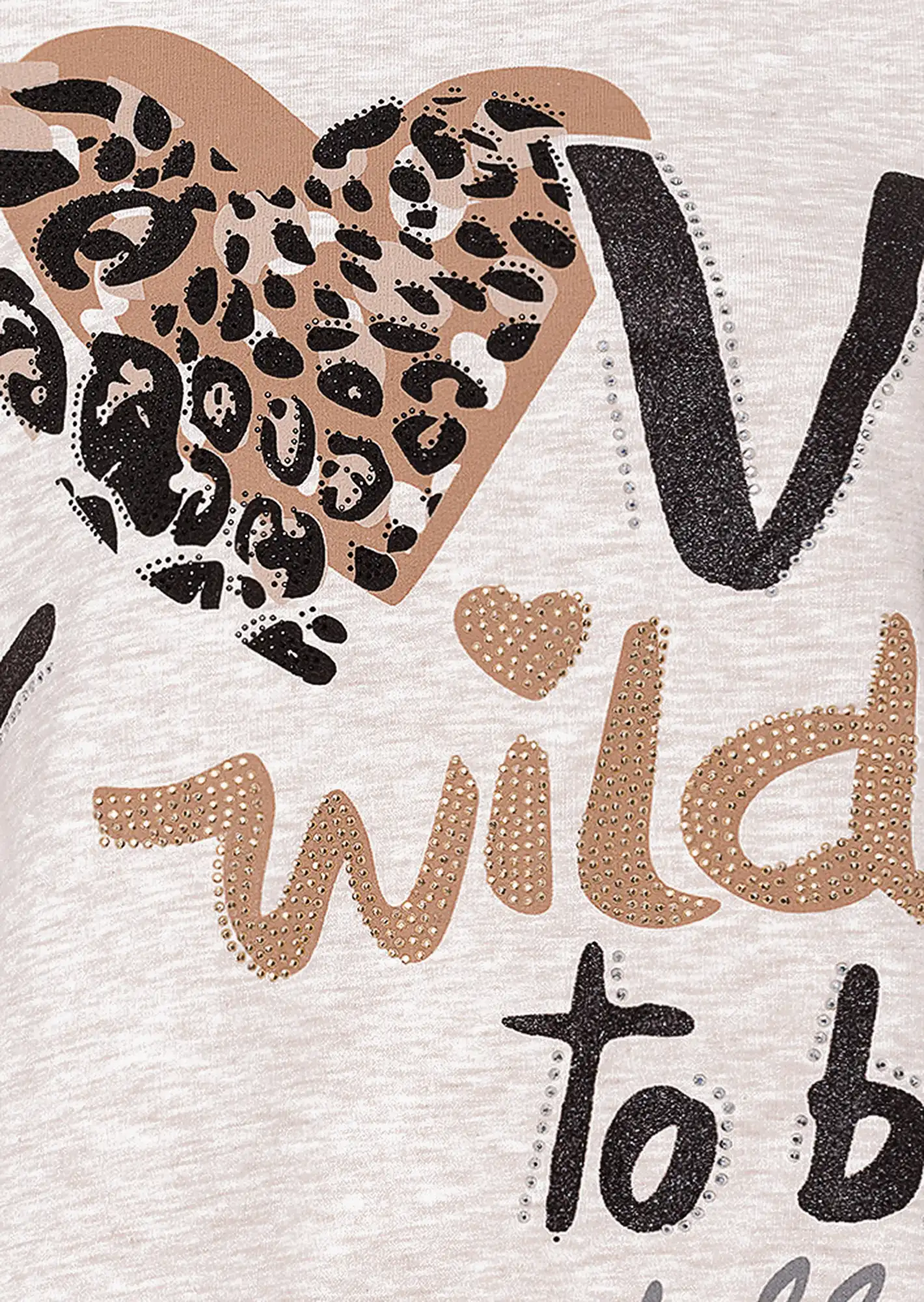 Sweatpullover 'Love', sand-melange