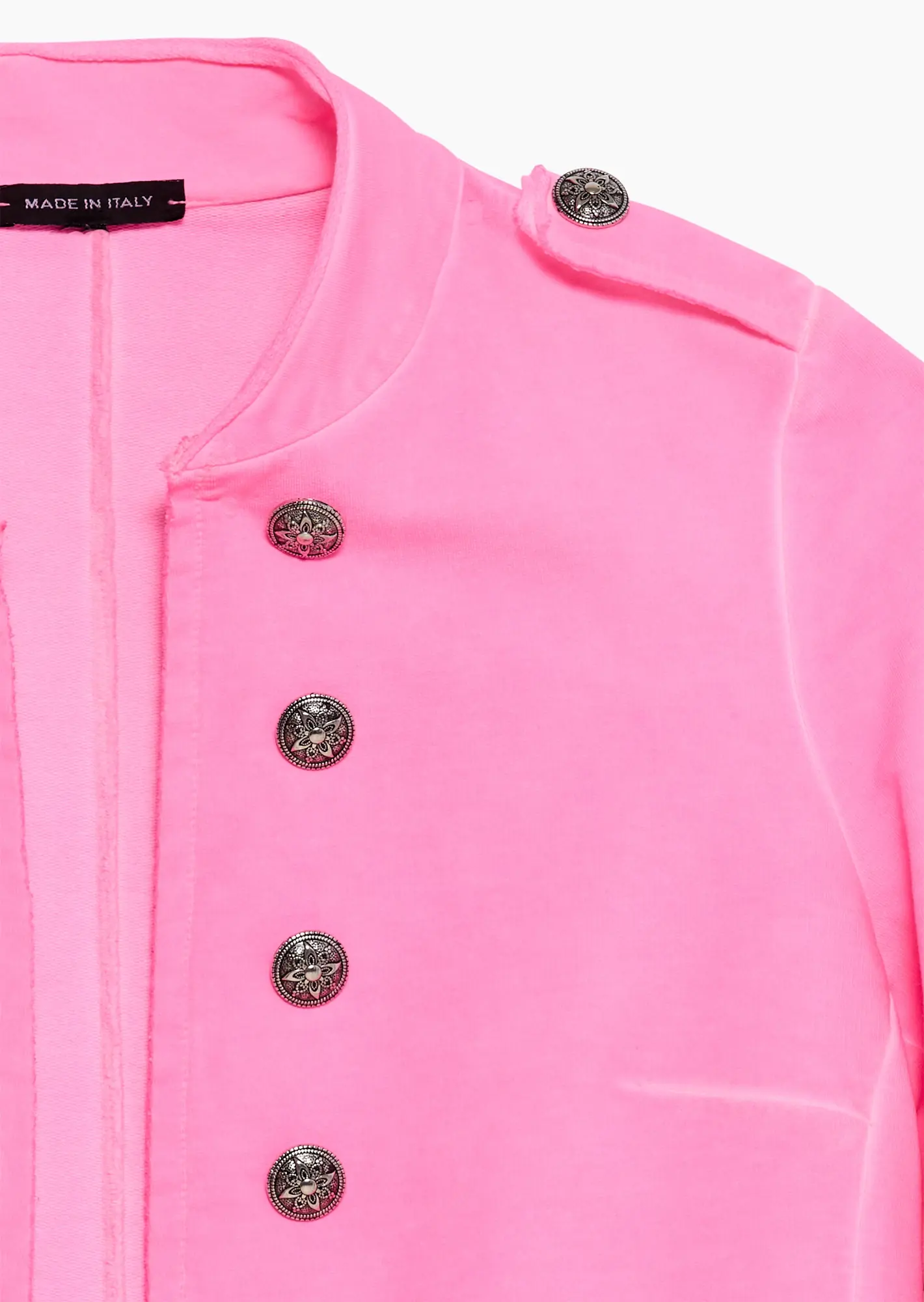 Blazer im Military-Style, neonpink