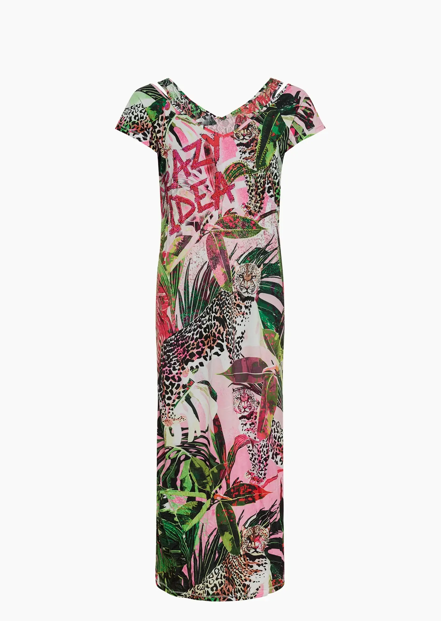 verspieltes Kleid mit Alloverprint, bunt