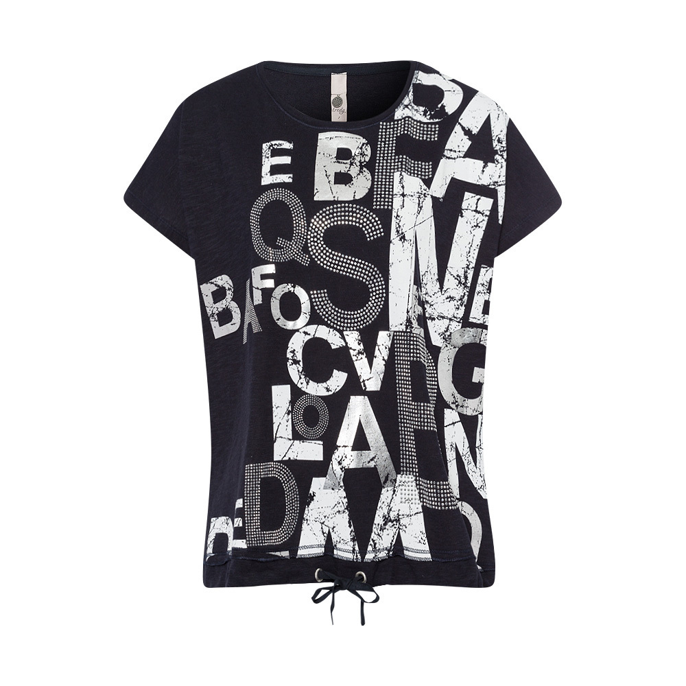 Shirt 'Buchstaben', navy
