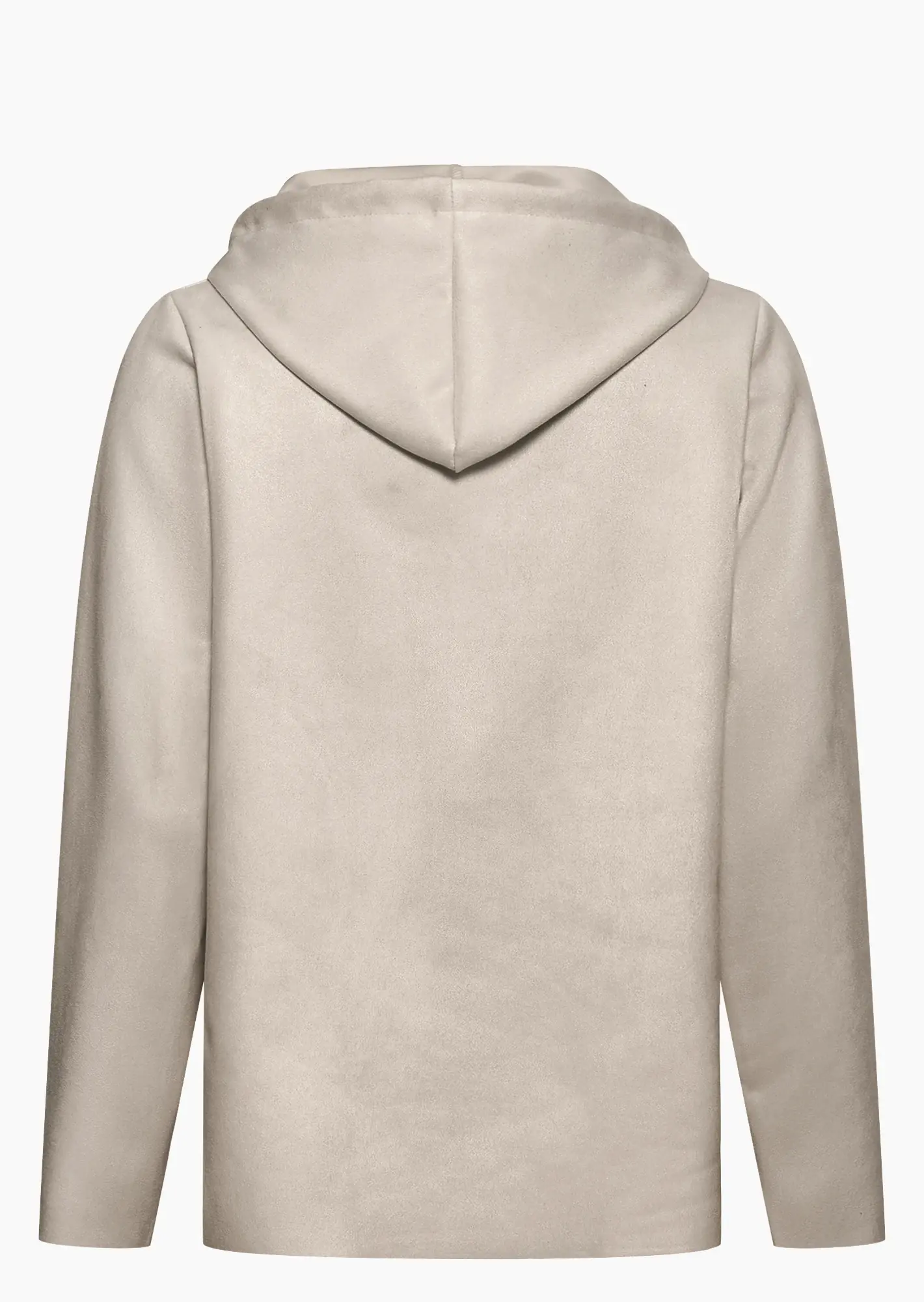 Jacke in Suede-Optik, crema