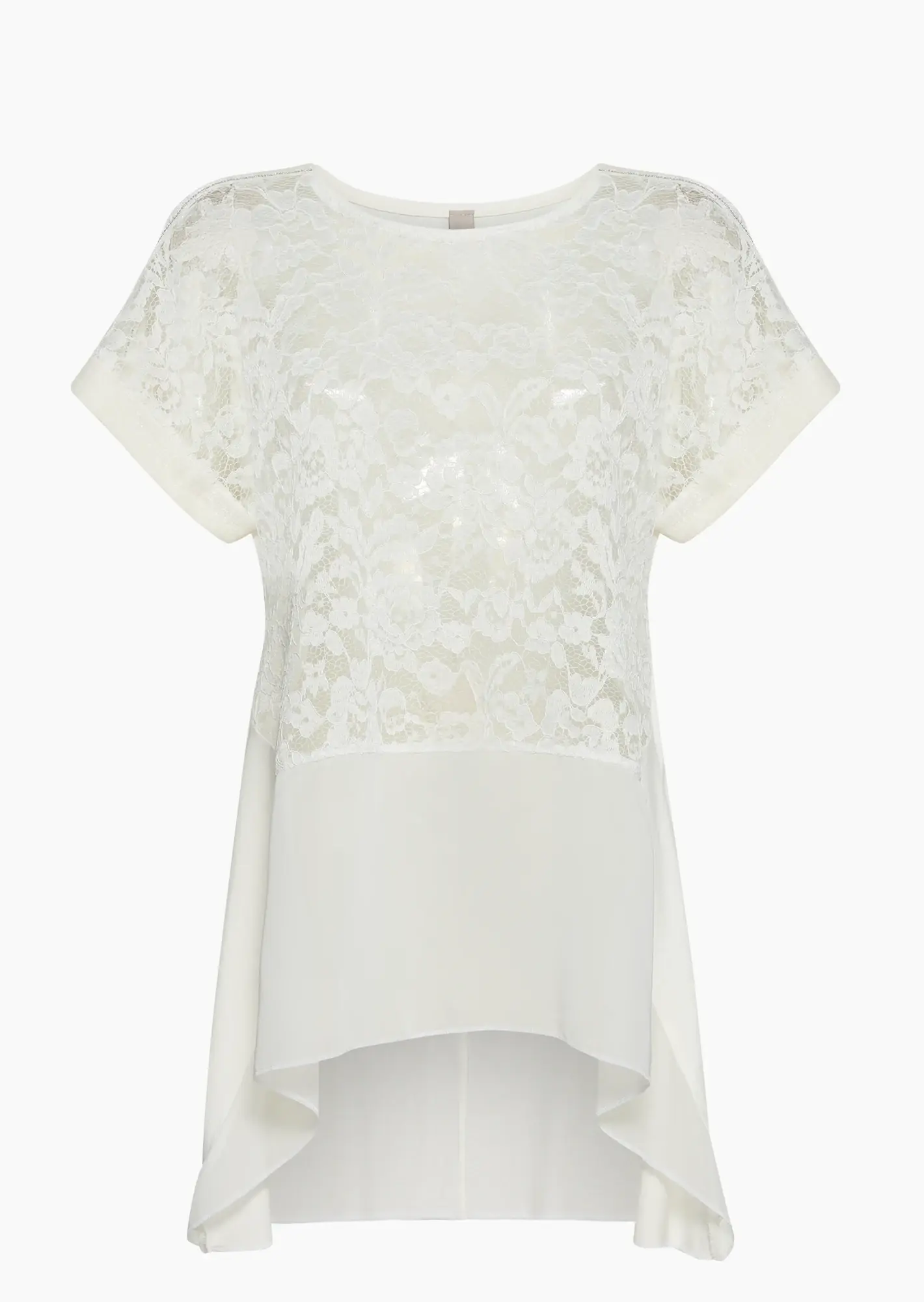 Shirt mit transparenter Spitze,