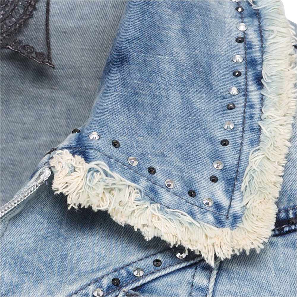 Jeansjacke 'Love', light blue denim