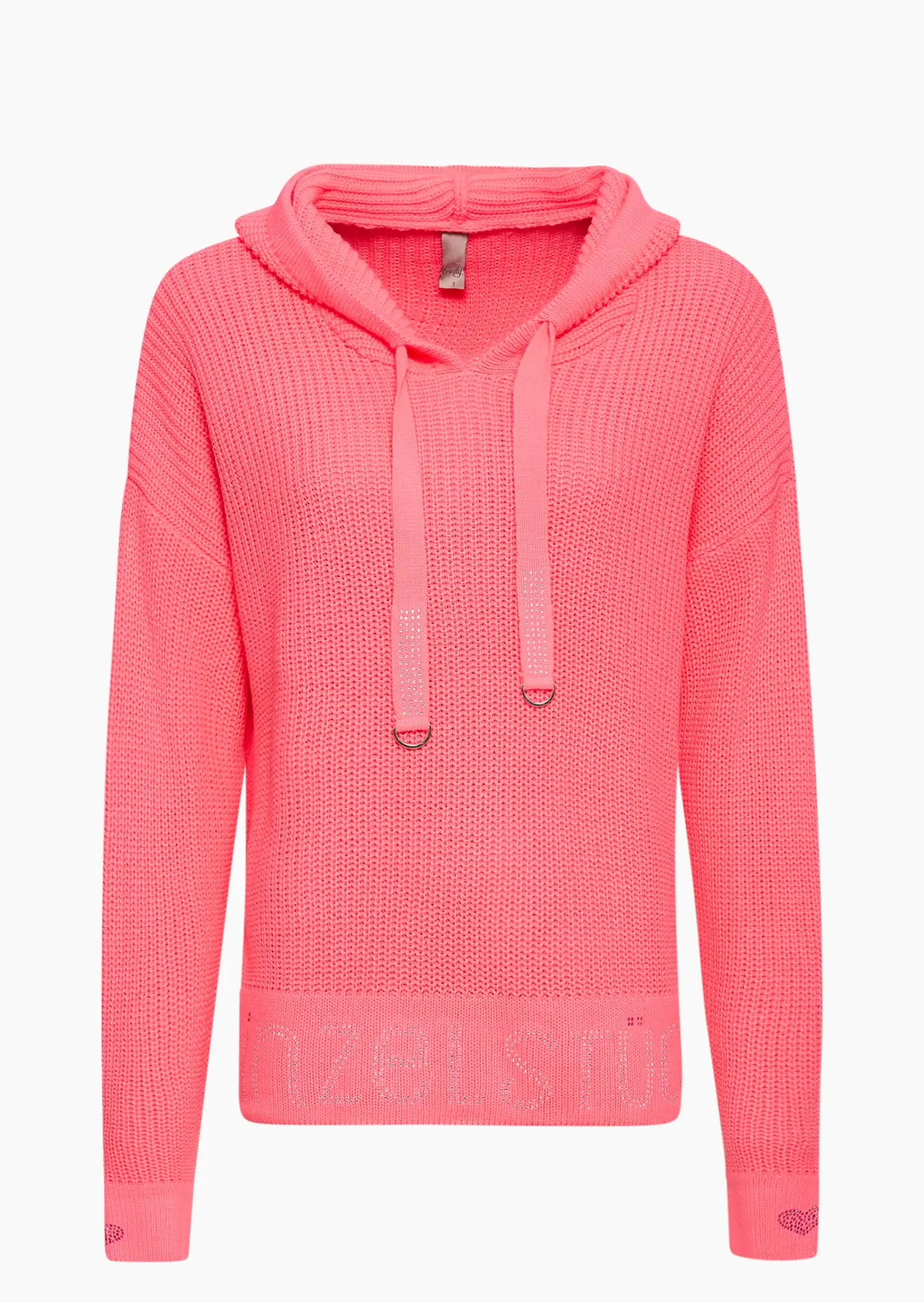 Strickpullover 'Einzelstück', neon lobster
