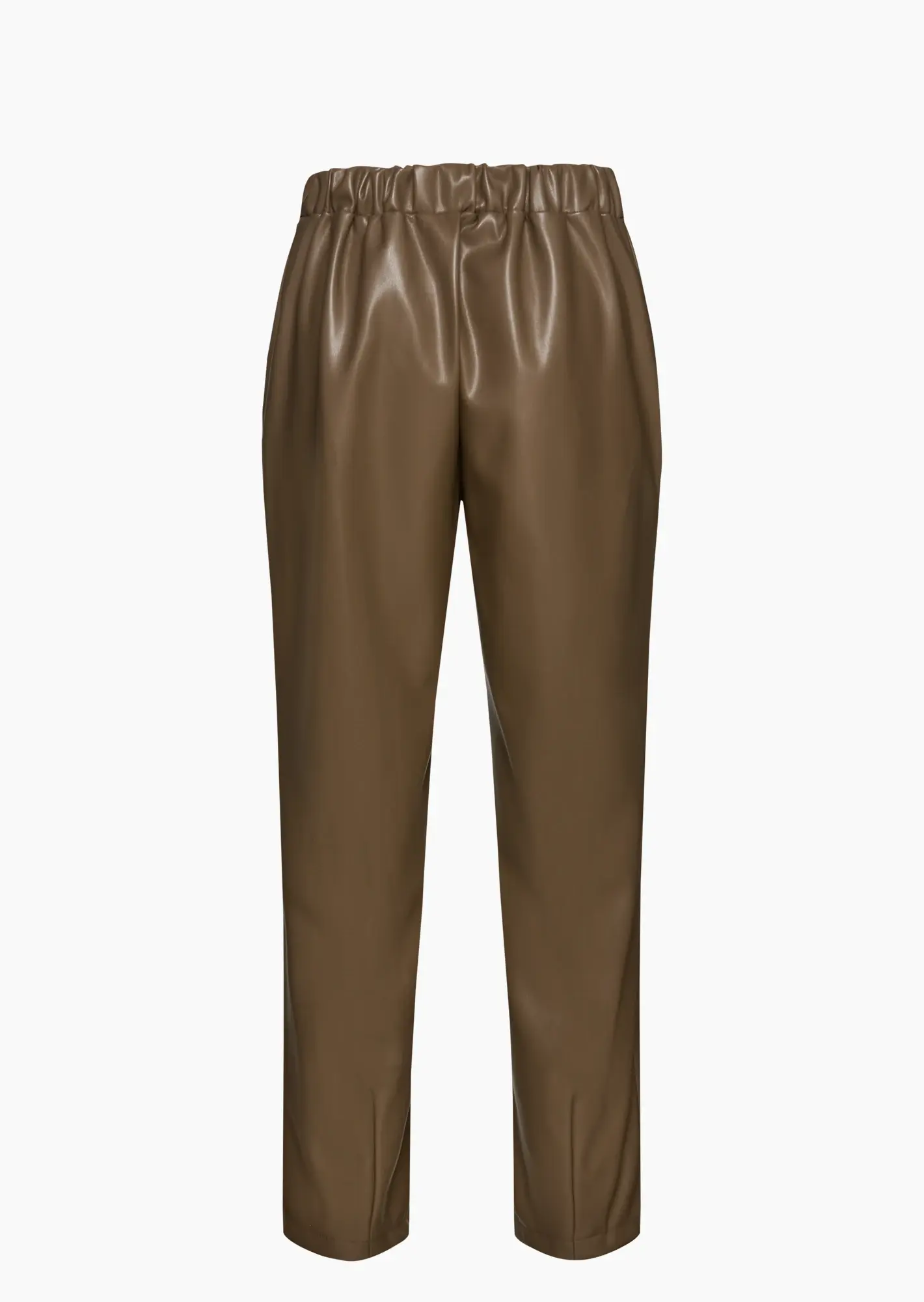 Pants in Leder-Optik, pepper