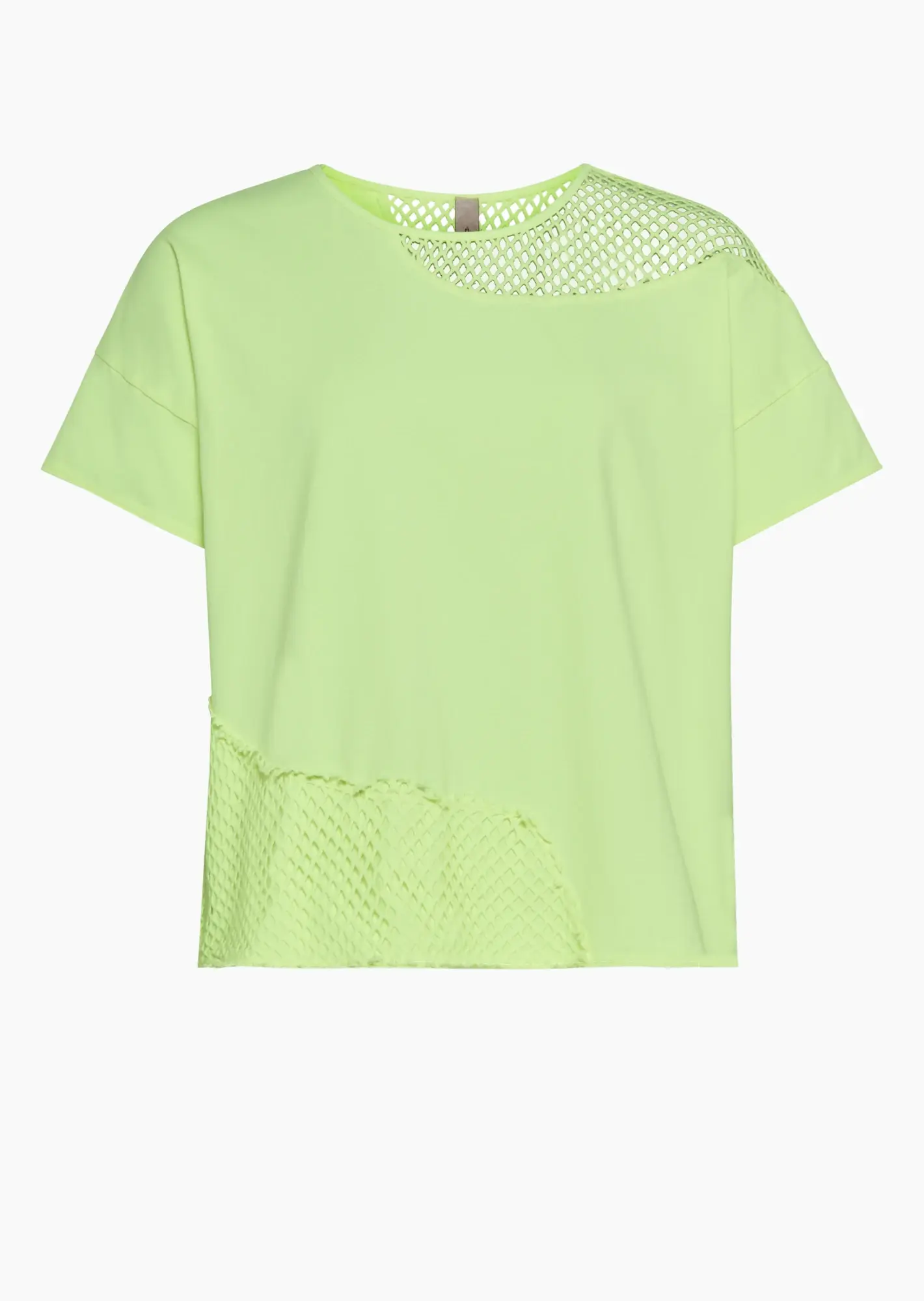 Shirt mit Netz, neongelb