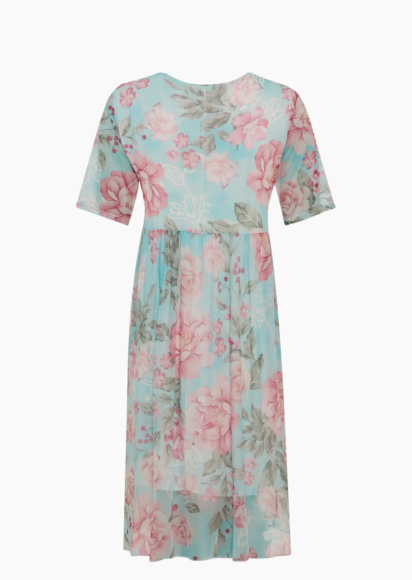 leichtes Kleid mit Print, türkis