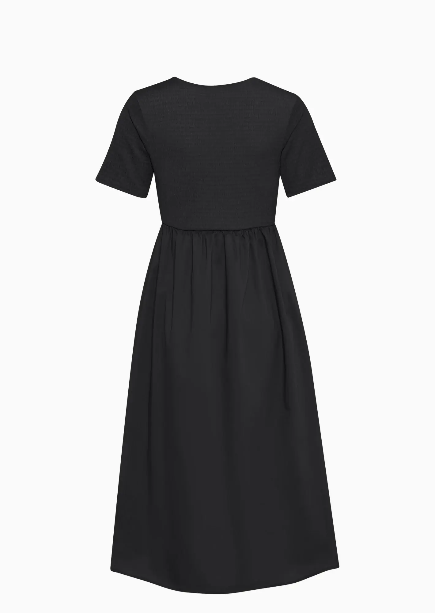 Kleid mit Strukturstoff, schwarz