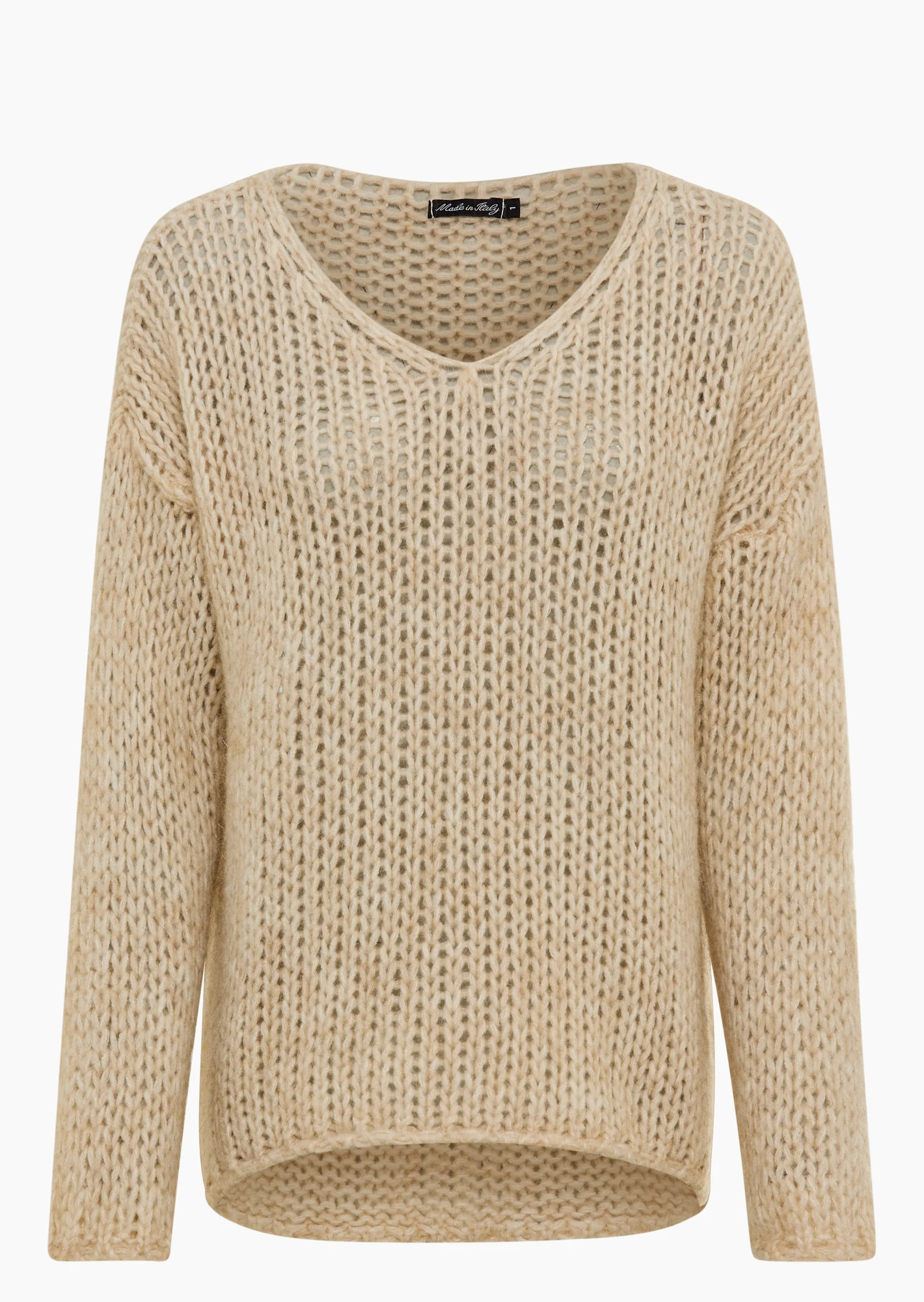 Pullover grob gestrickt, crema