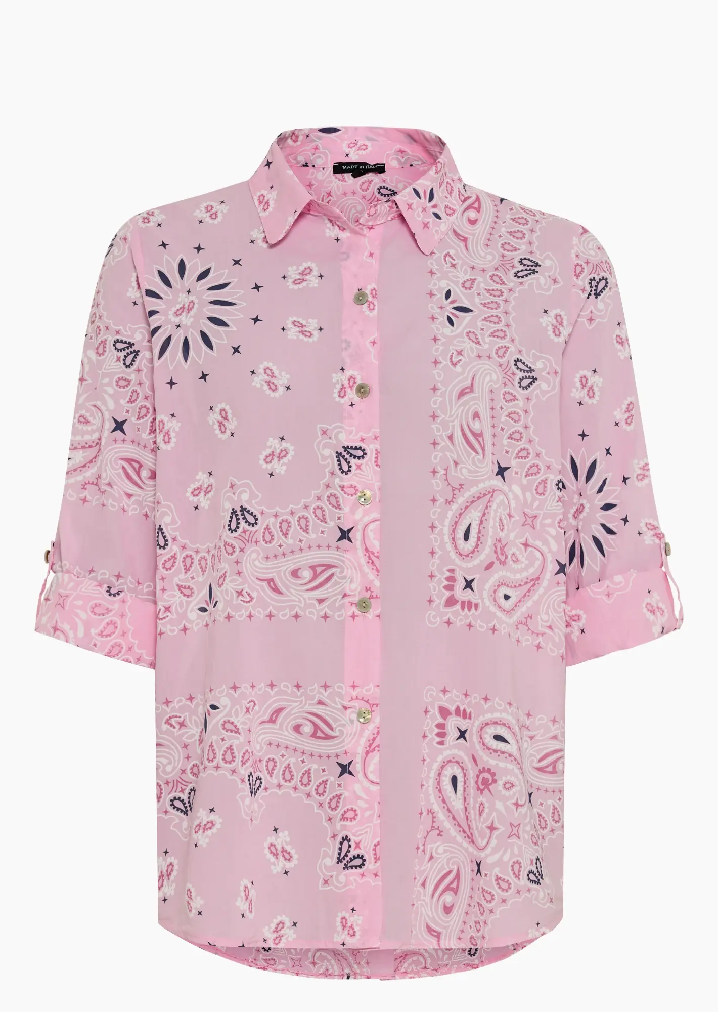 Bluse im Alloverprint, mandelblüte