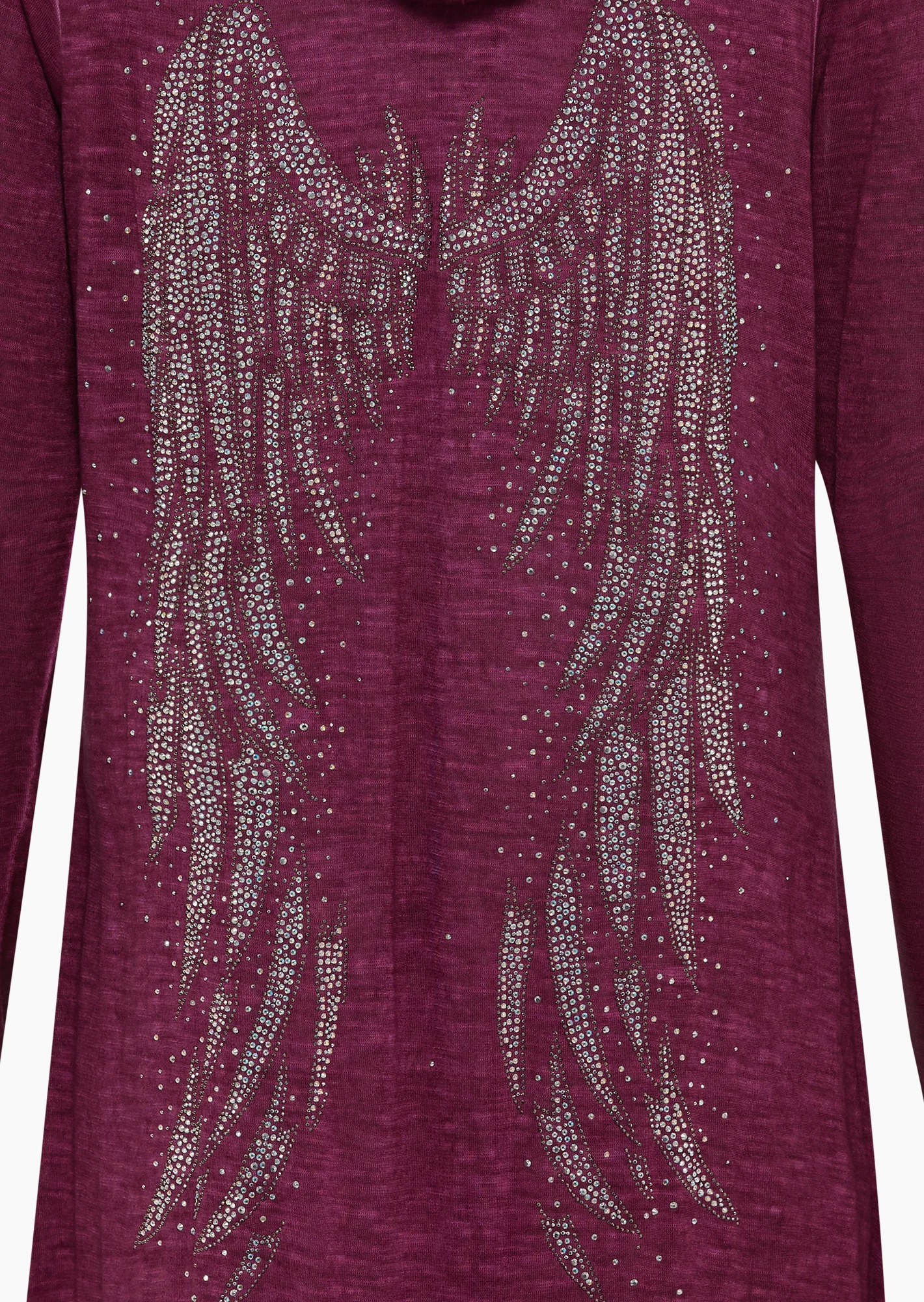 Shirtjacke mit Flügeln, burgund