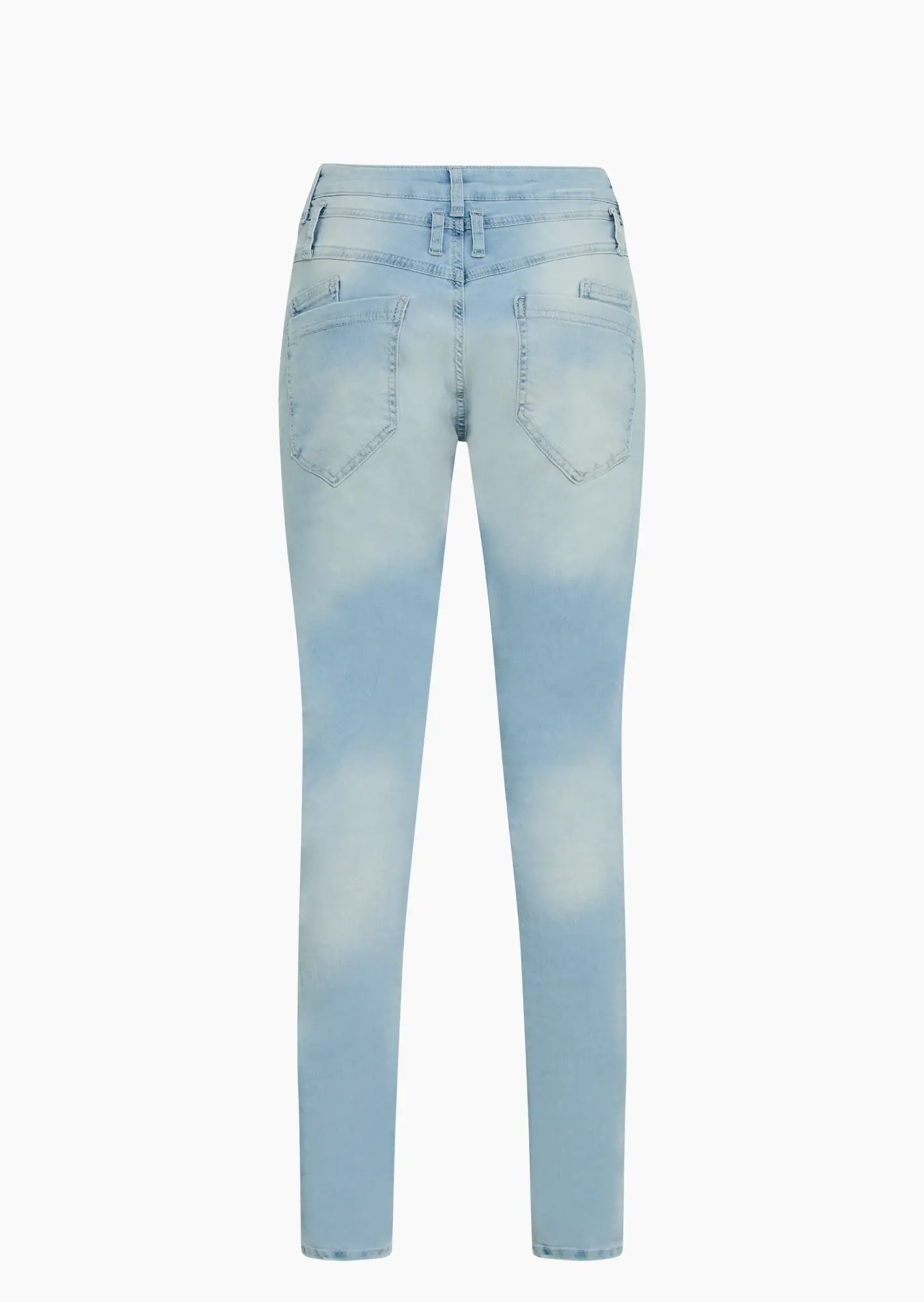 Jeans im Crash-Effekt mit Ziersteinregen, bleached denim