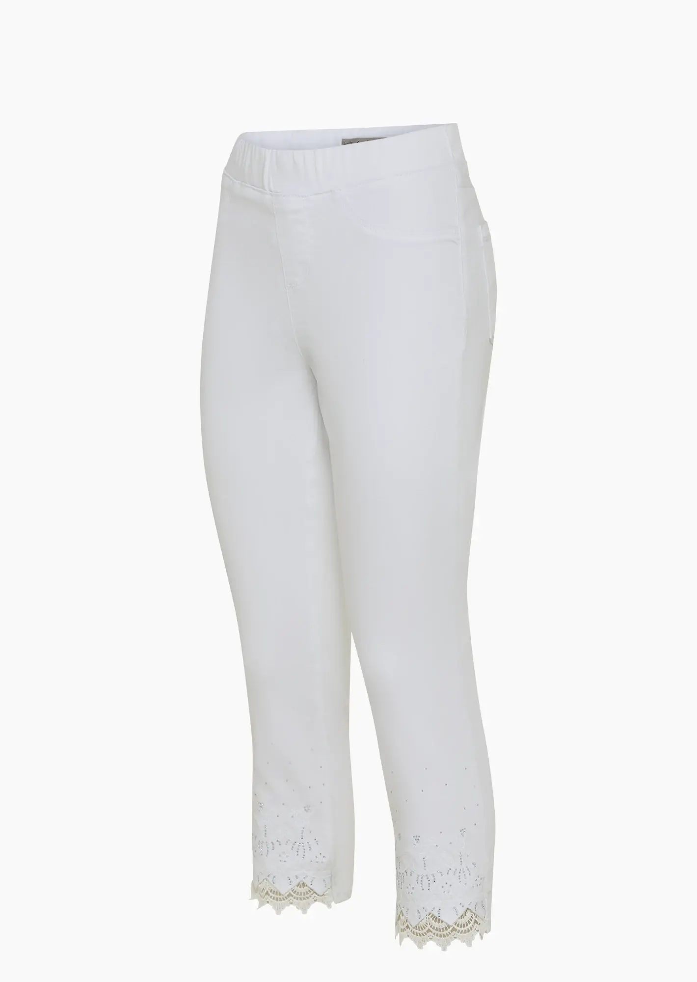 Jeggings mit detailverliebtem Highlight, weiß