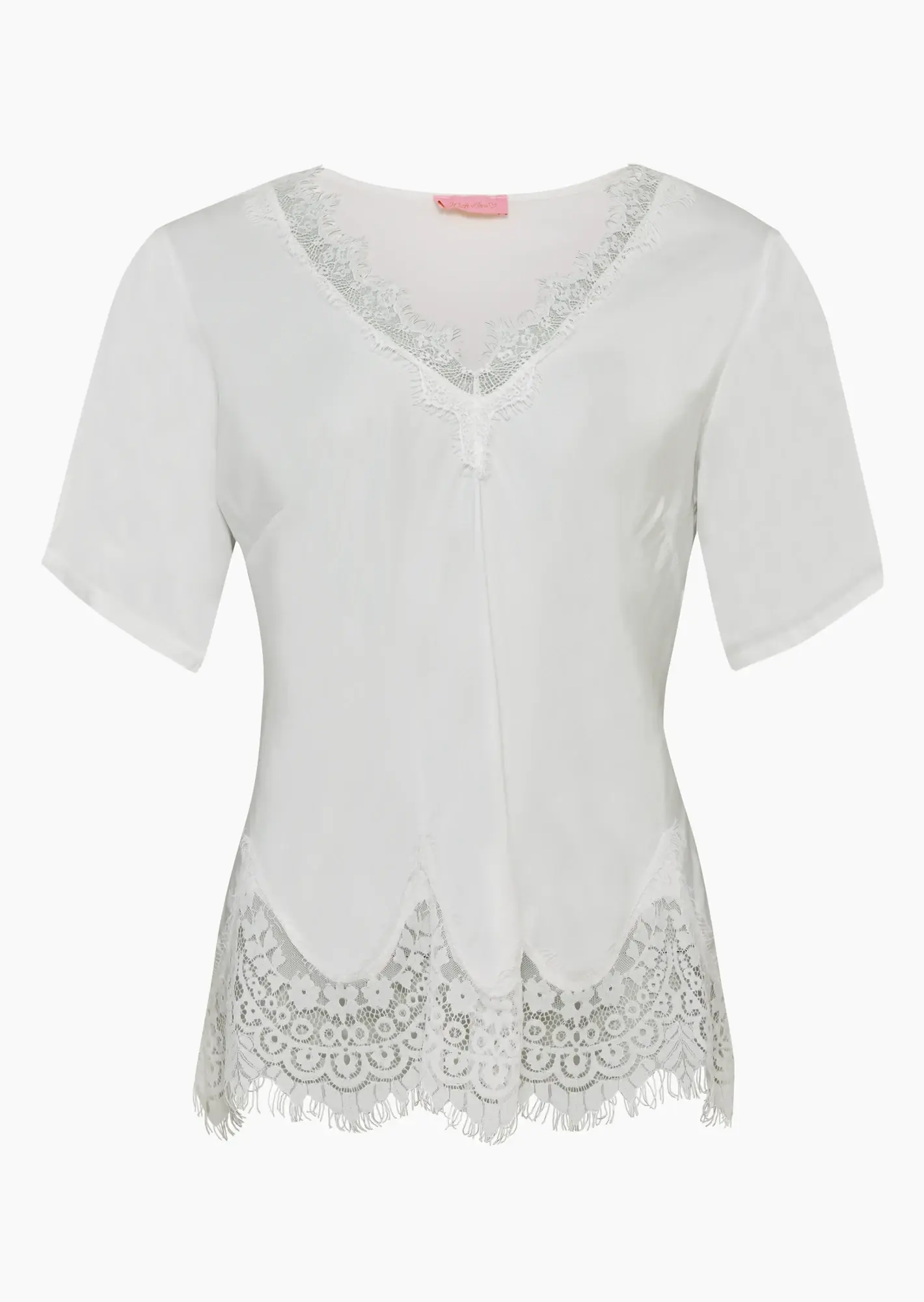 Shirt aus Viskose-Satin, weiß