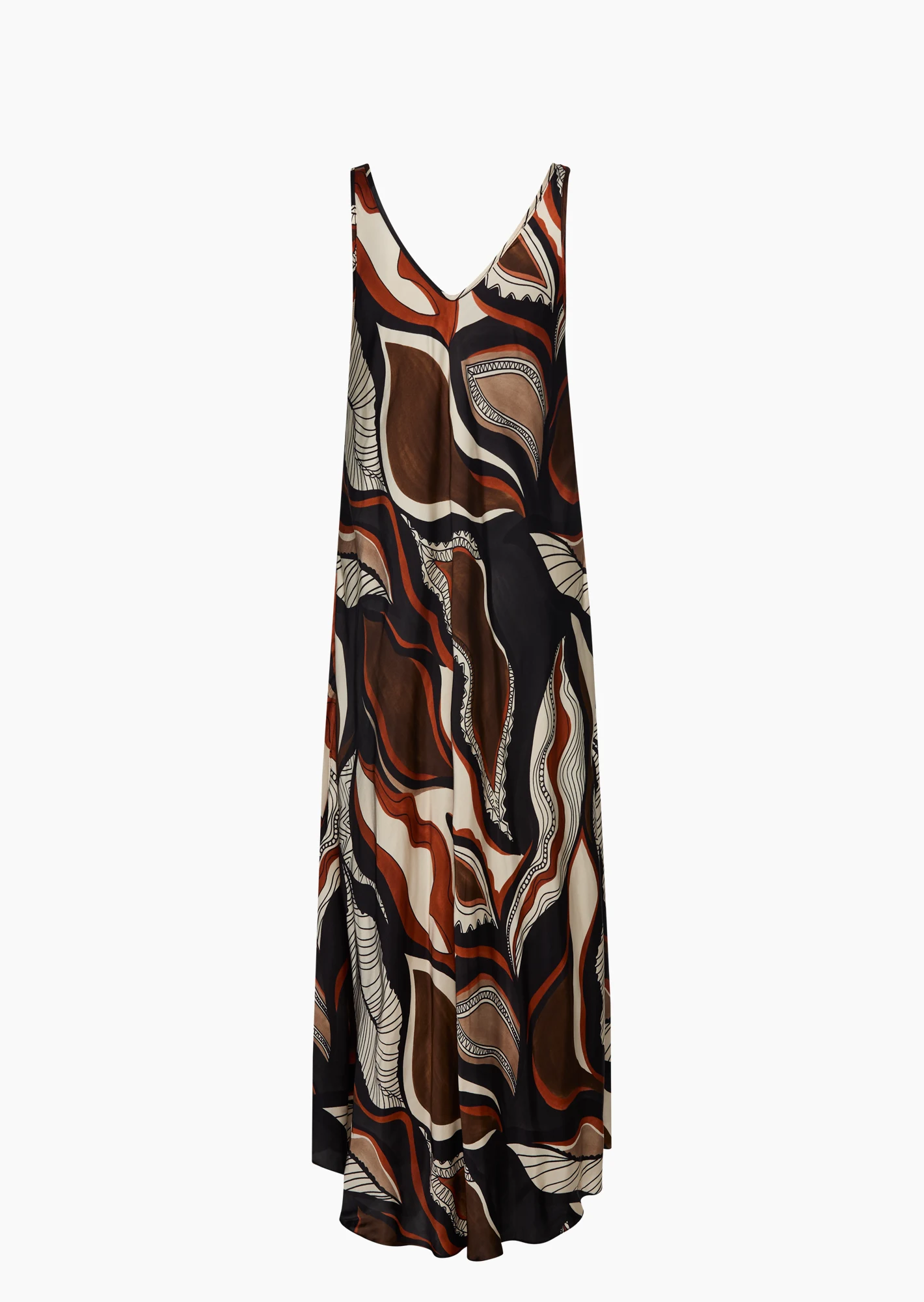 Kleid aus Viskose-Satin, mocca