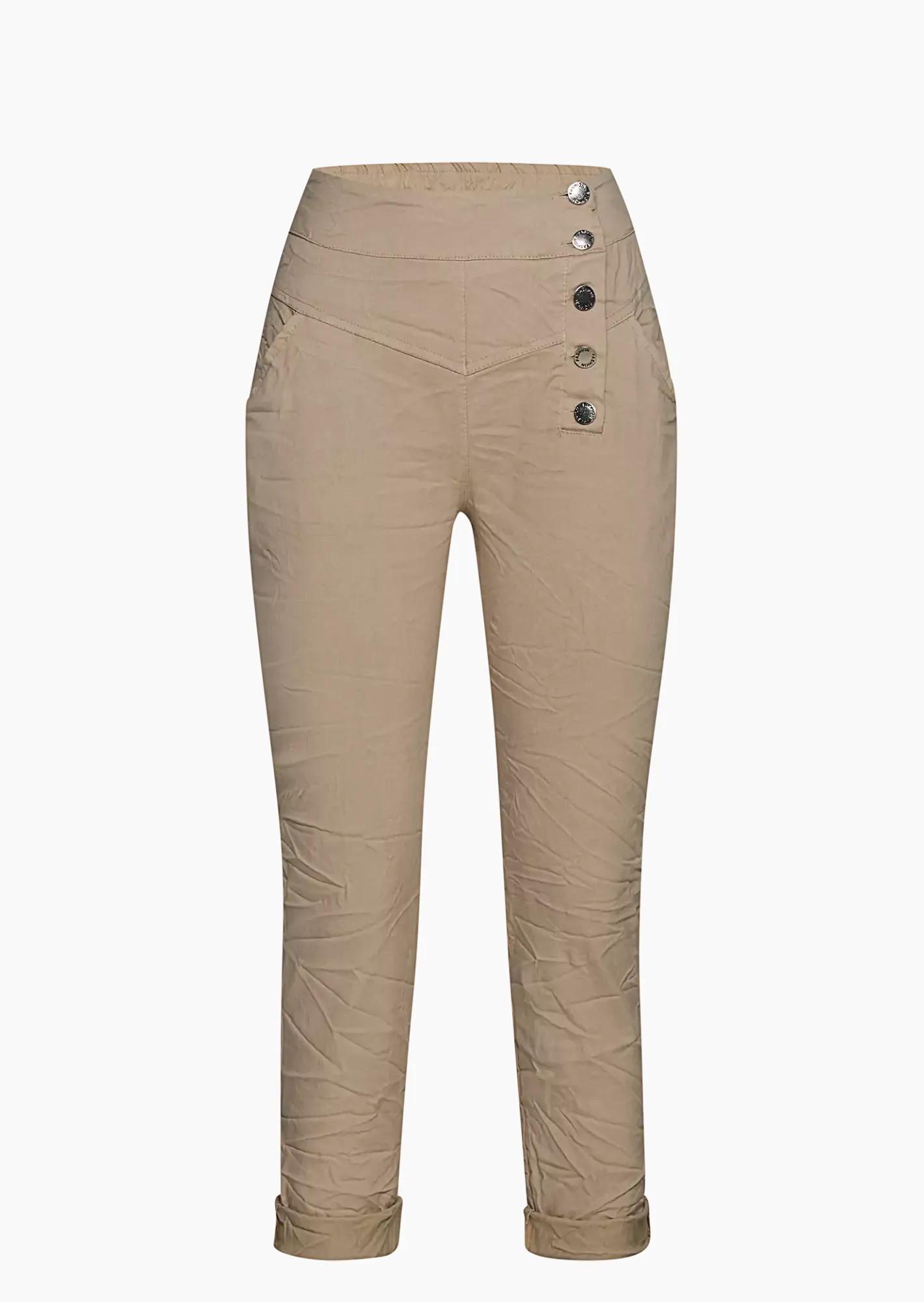 Joggpants mit Knöpfen, sand