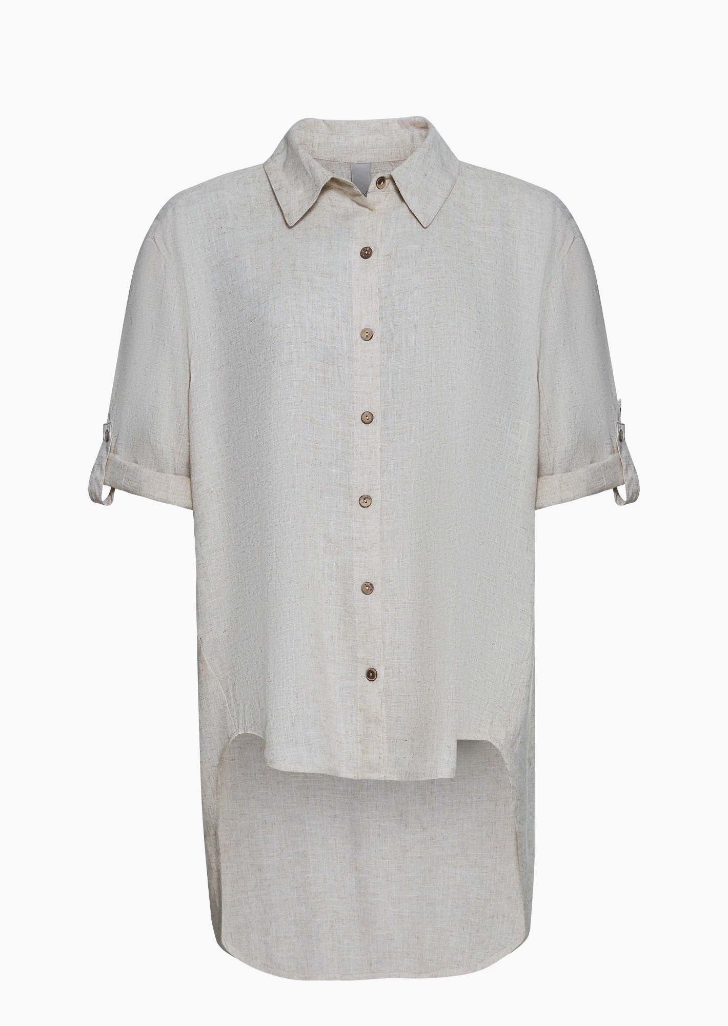 luftige Leinenmixbluse, sand-melange