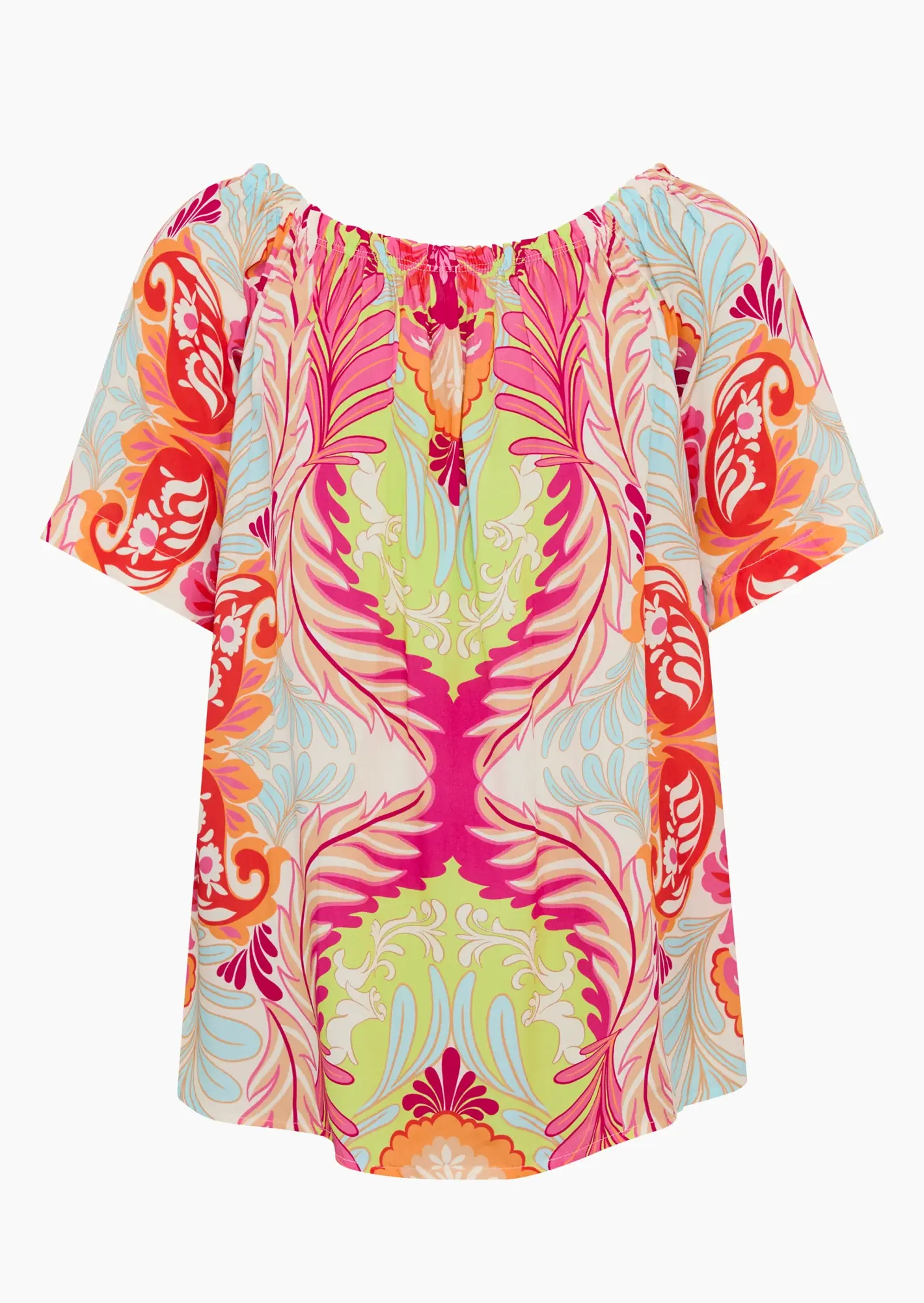 Bluse in A-Linie in farbenfrohem Print, bunt