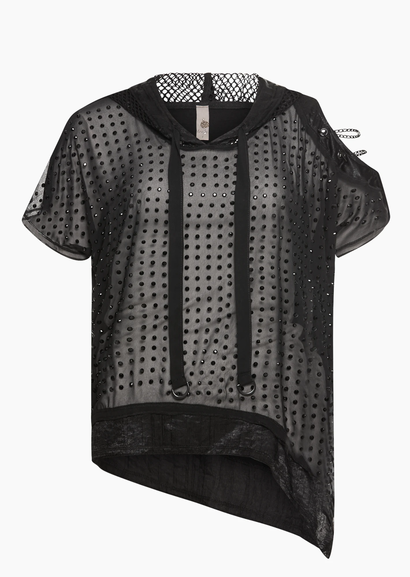 Bluse mit Highlights, schwarz
