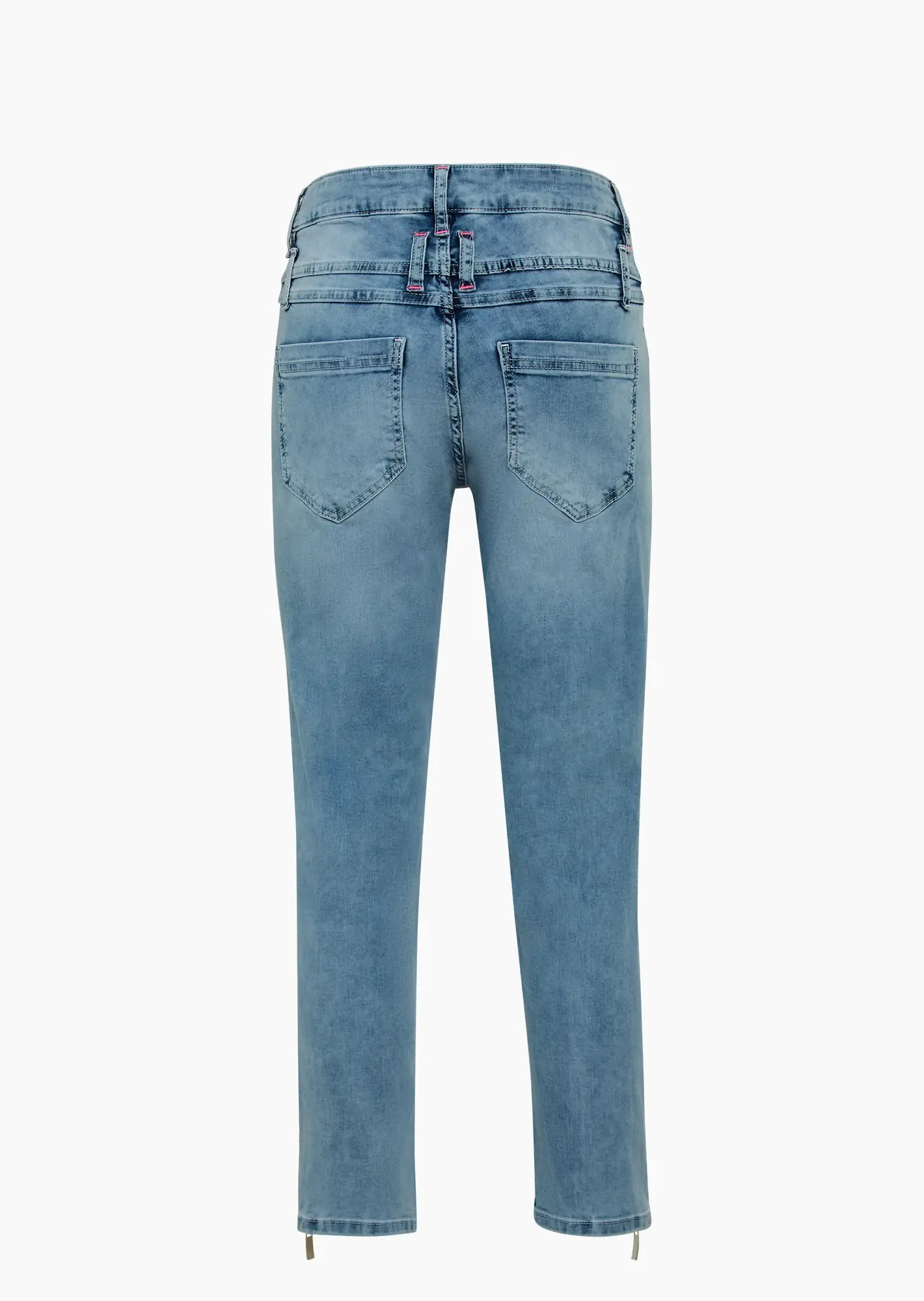Jeans mit Doppelbund, bleached denim