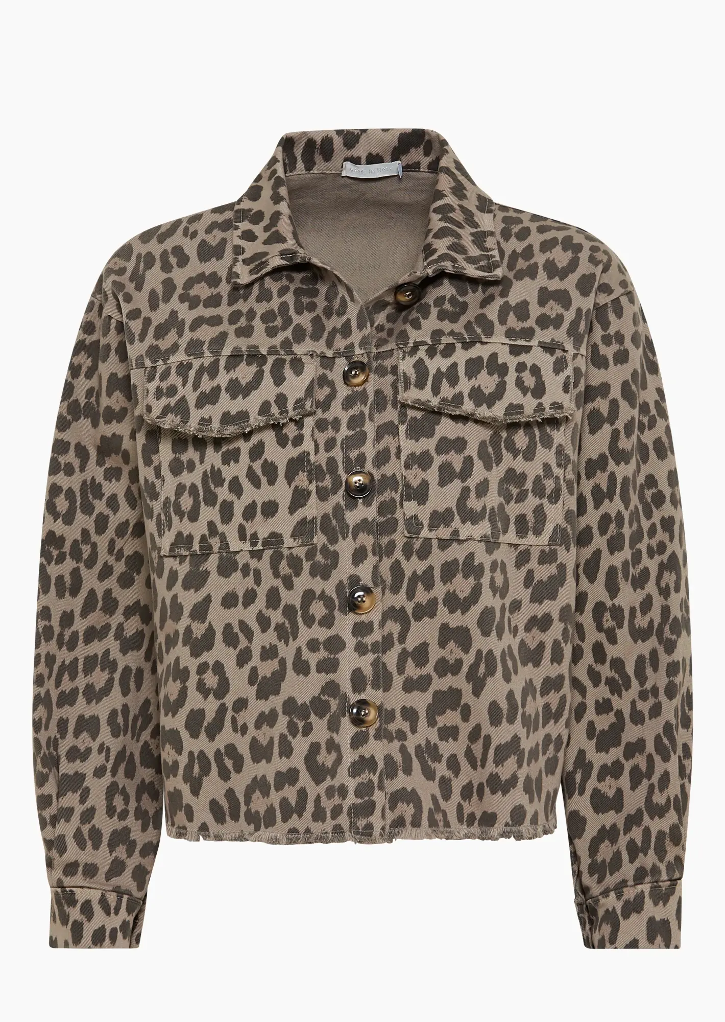 Jeansjacke im Leostyle, taupe