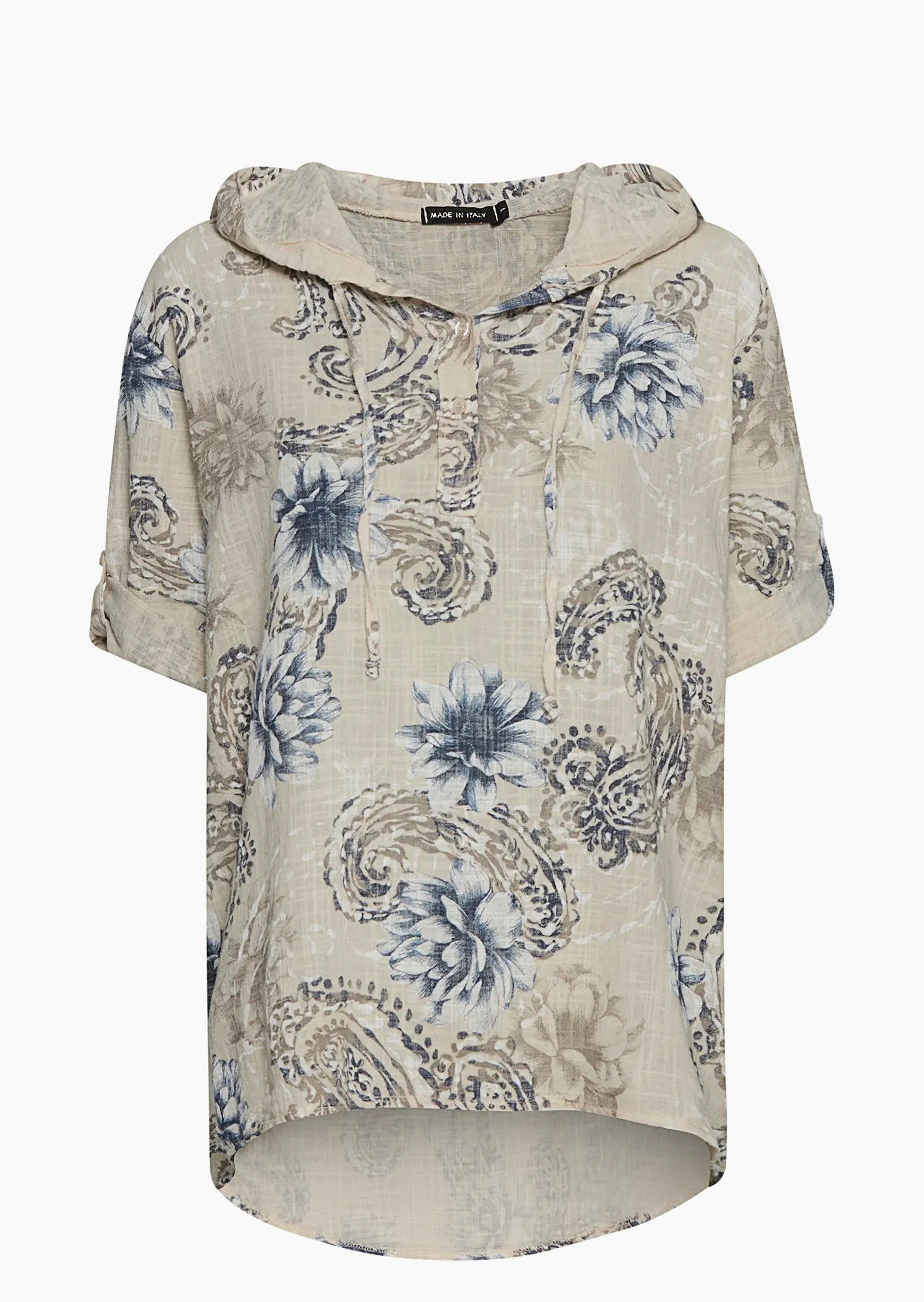 Bluse gemustert, crema