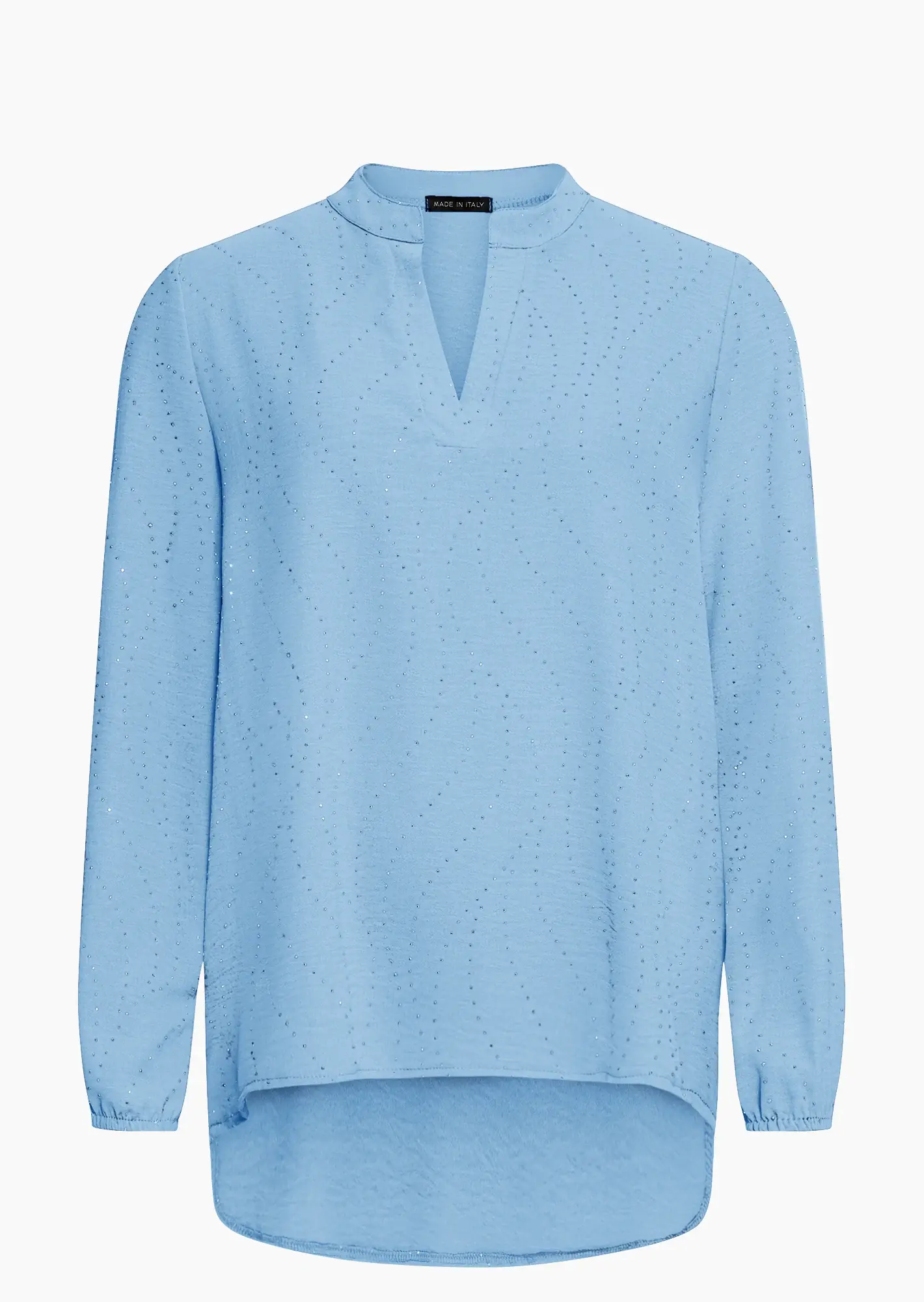 Bluse mit Ziersteinmuster, eiskristall