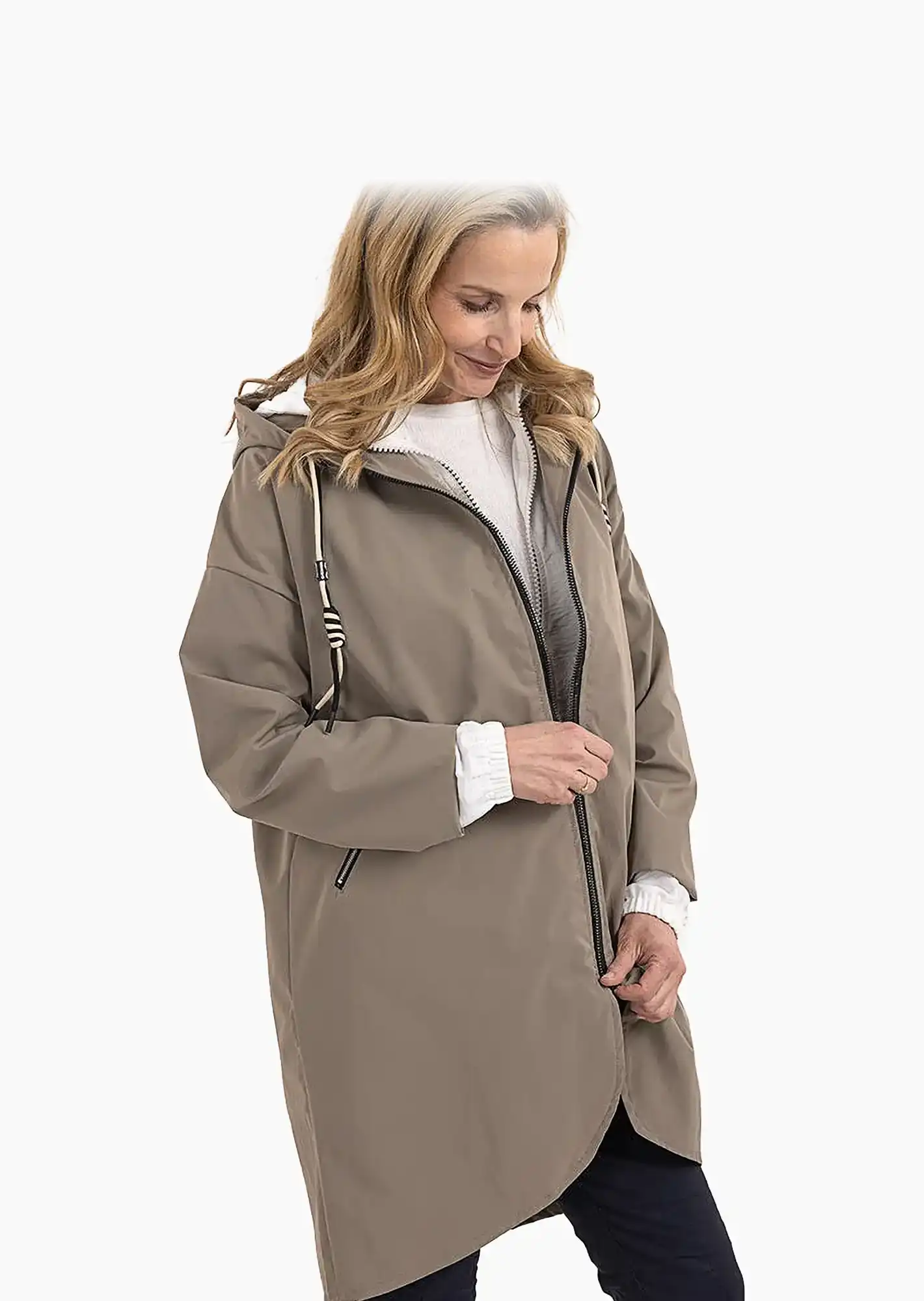 leichter Mantel, taupe