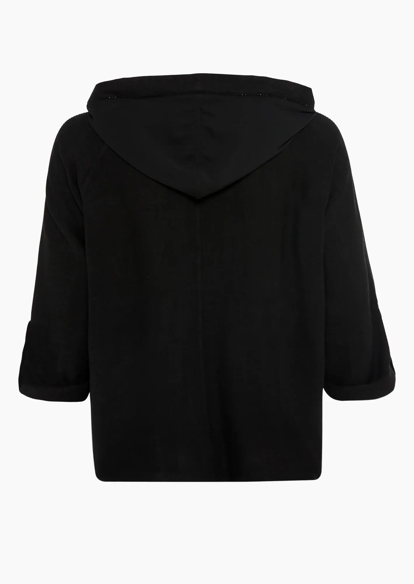 Jacke in leichtem Leinen und Tencel, schwarz