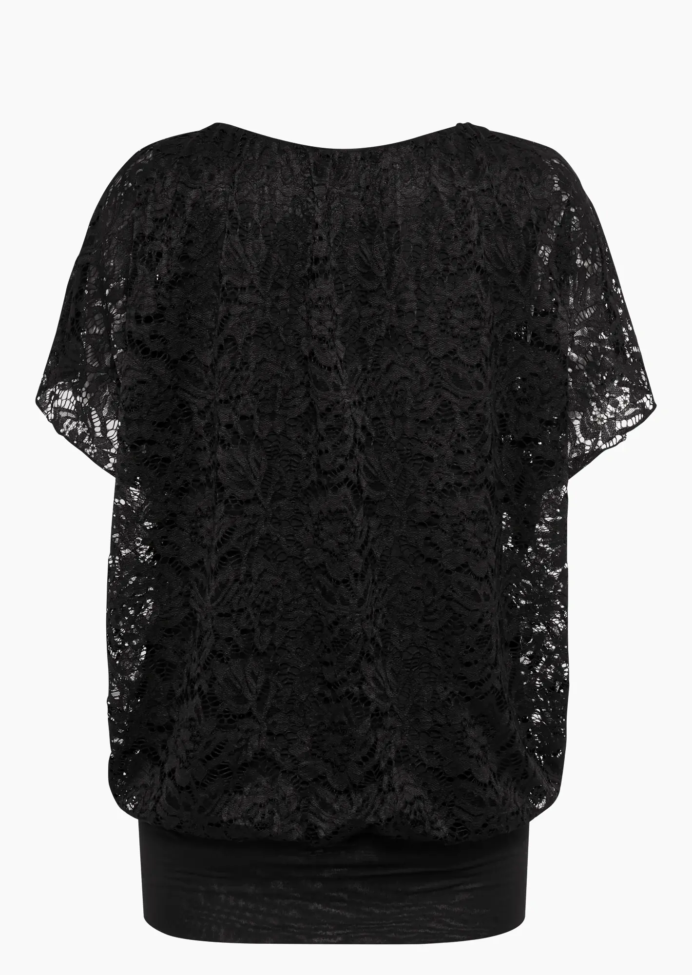 Alloverspitzen Bluse, schwarz