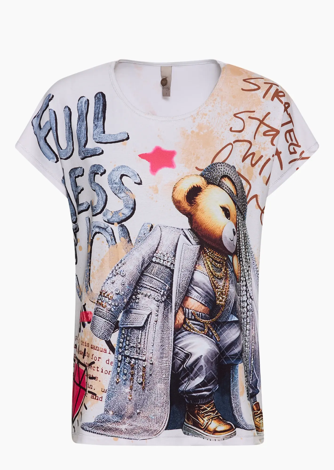 Shirt mit Print, offwhite